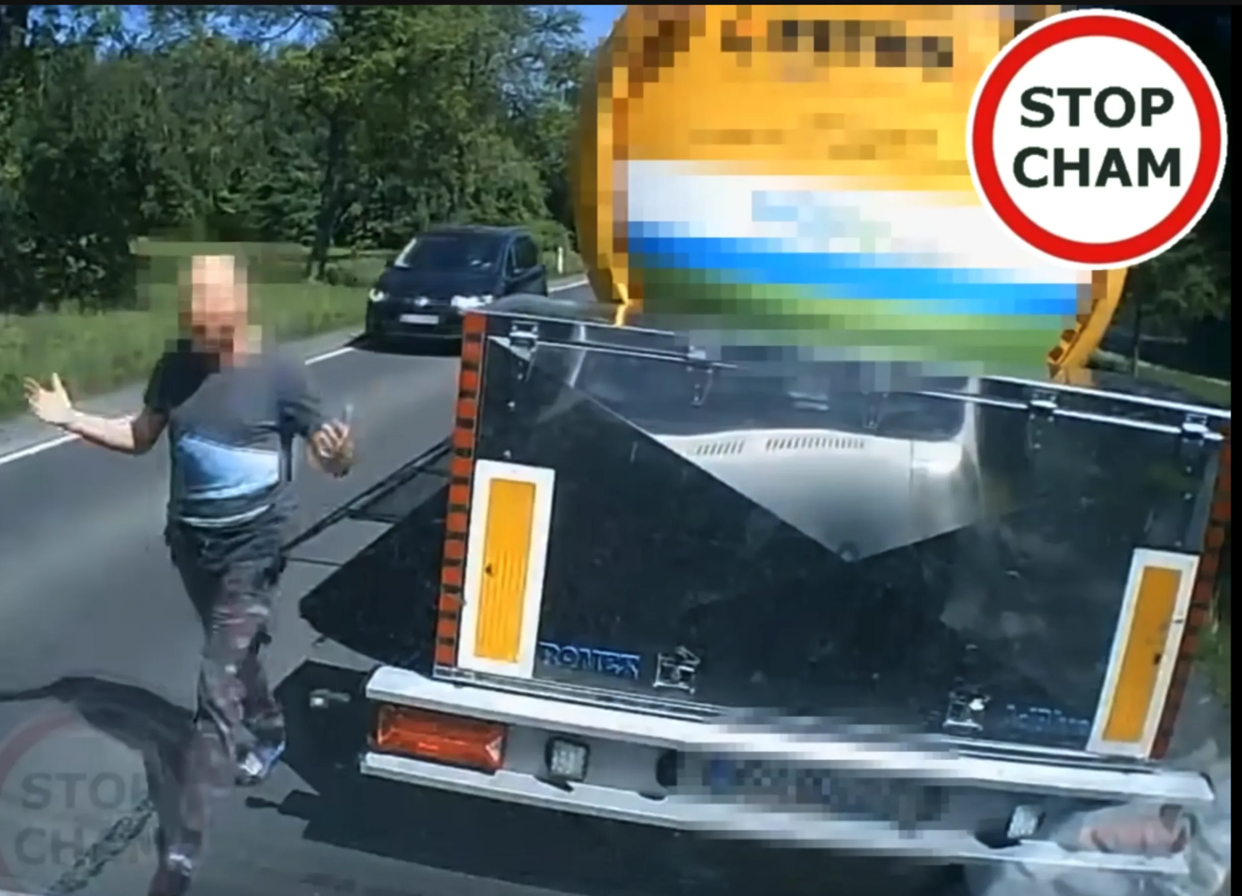 Psychol jeździ Cysterną i atakuje innych kierowców.