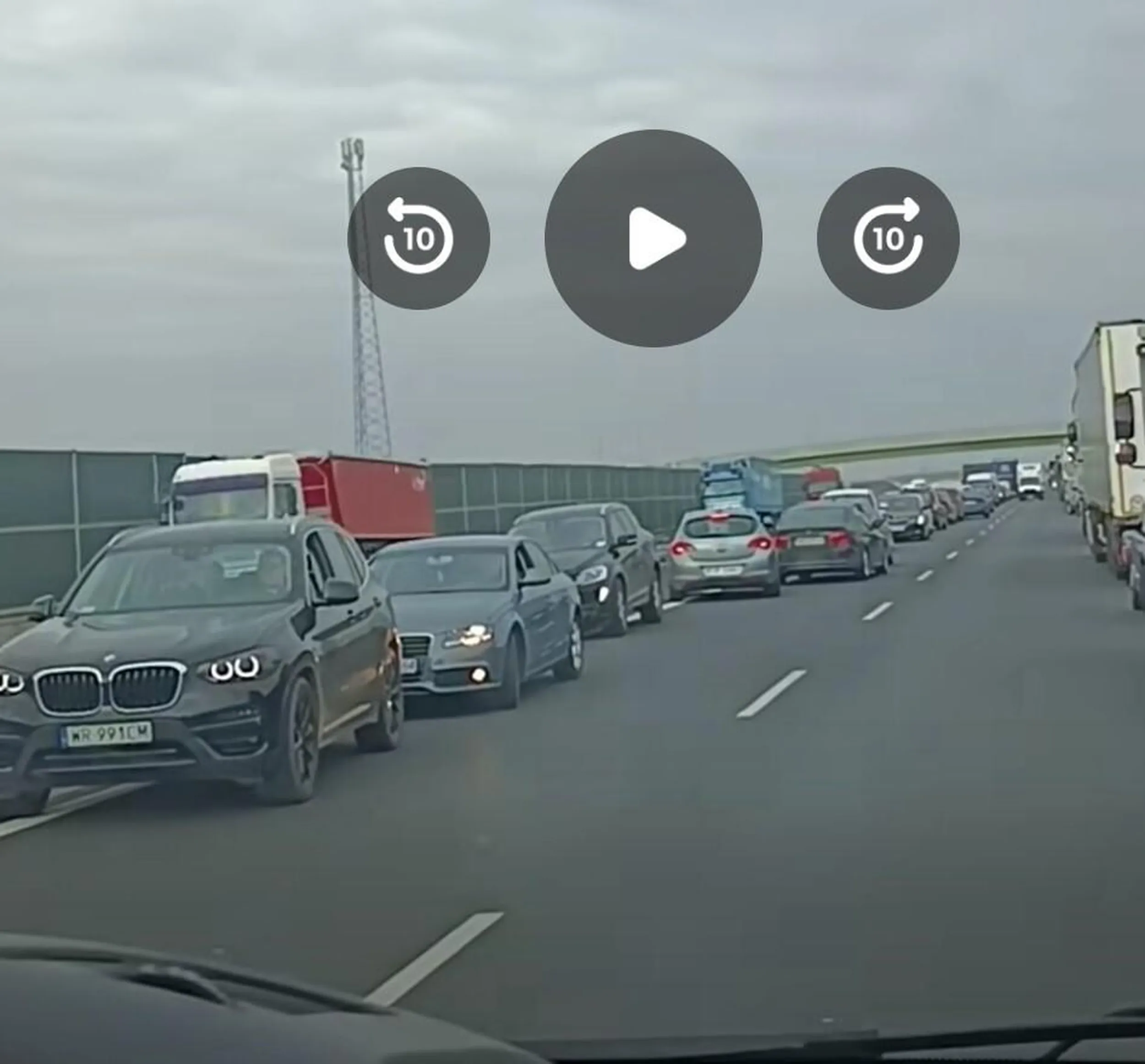 Zawracanie na autostradzie pięknie pięknie