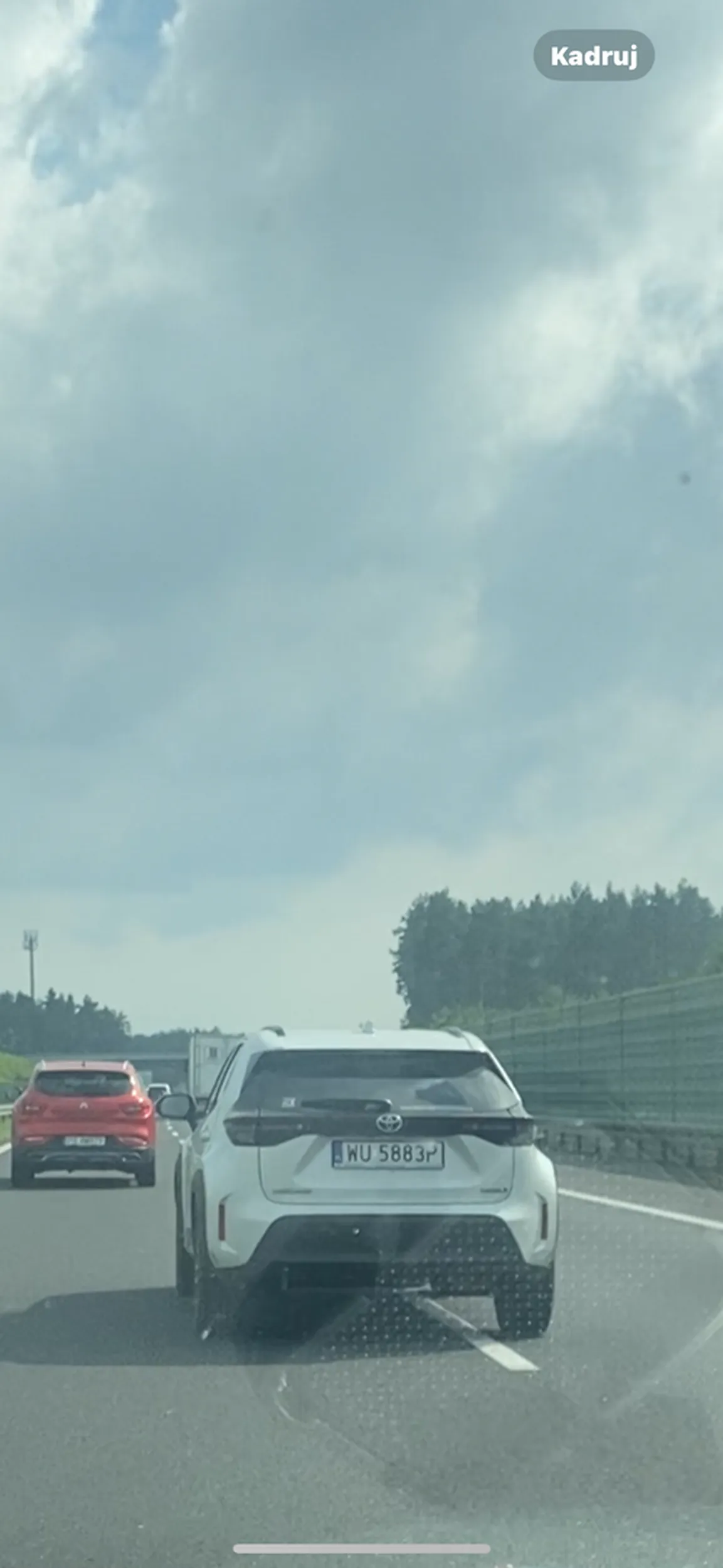 Brak umiejętności jazdy gdy wracałem z wakacji na autostradzie jechała dwoma pasamj
