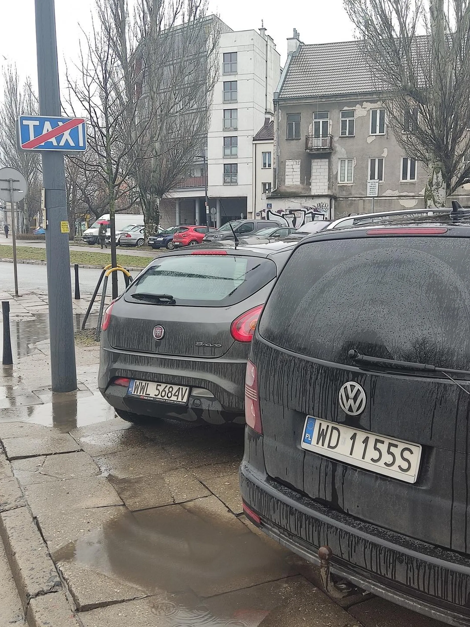 Udaje taksówkę parkuję na postoju dla taksówek