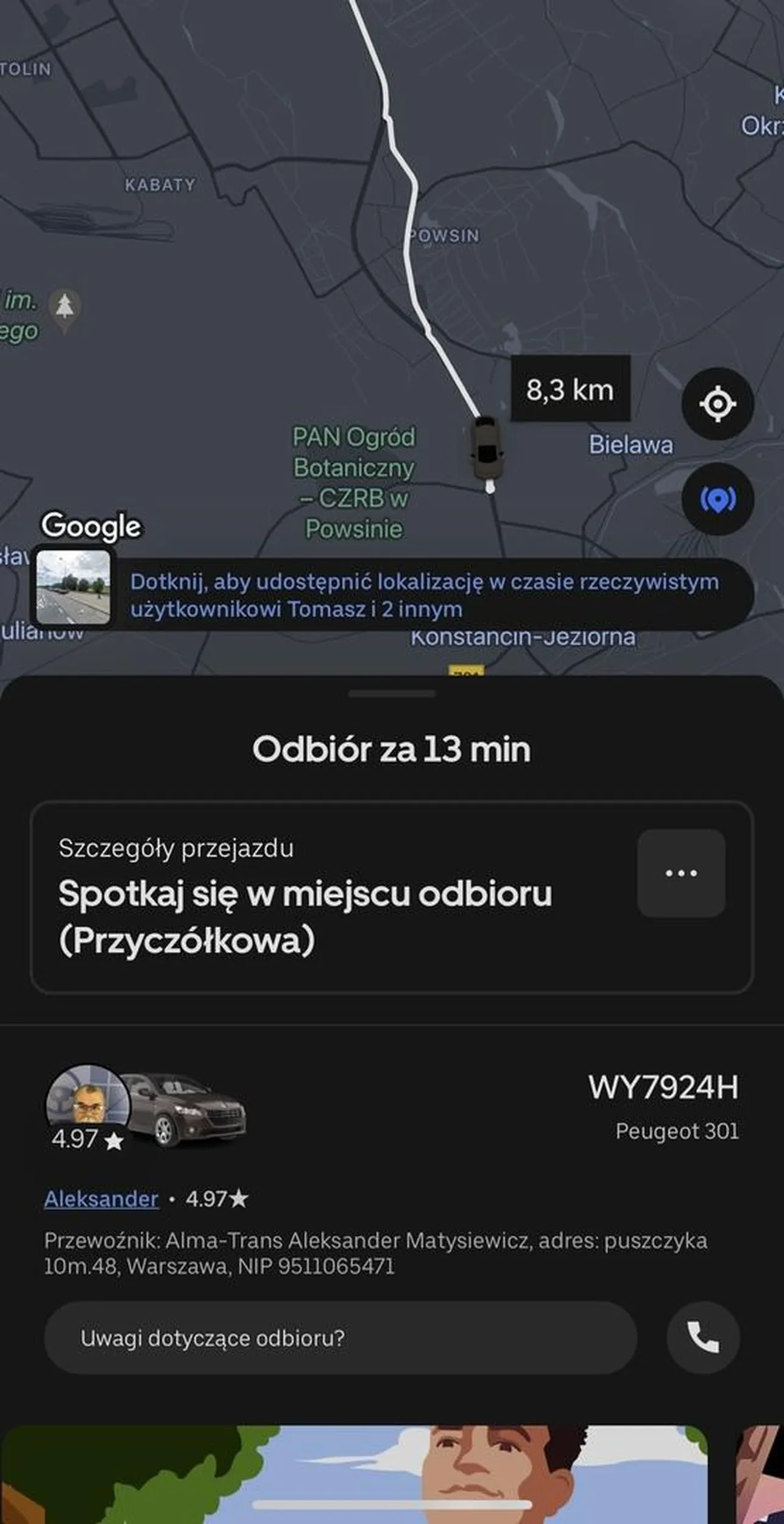 Wezwałam ubera, czekam i czekam i nic. Patrzę na mapę a on jedzie w przeciwnym kierunku. Nawet się nie odezwał. Nie podjął kontaktu. Zmarnował mi 15 minut i to w chwili gdy bardzo się spieszyłam.