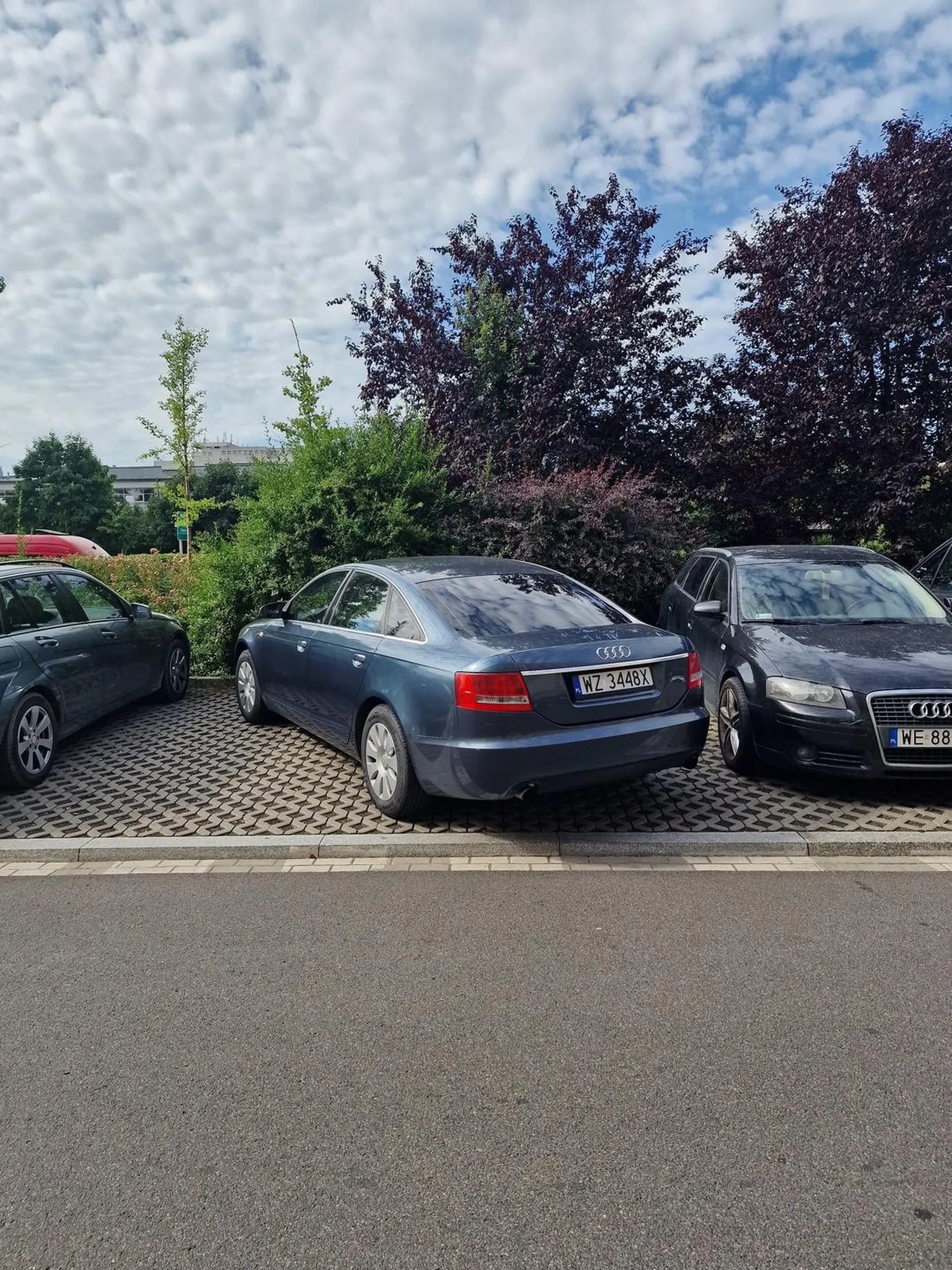 Parking ma montelupich w Krakowie, zawsze jest ogromny problem z miejscem, ale kolega chyba nie zauważył że nie jest tu sam.