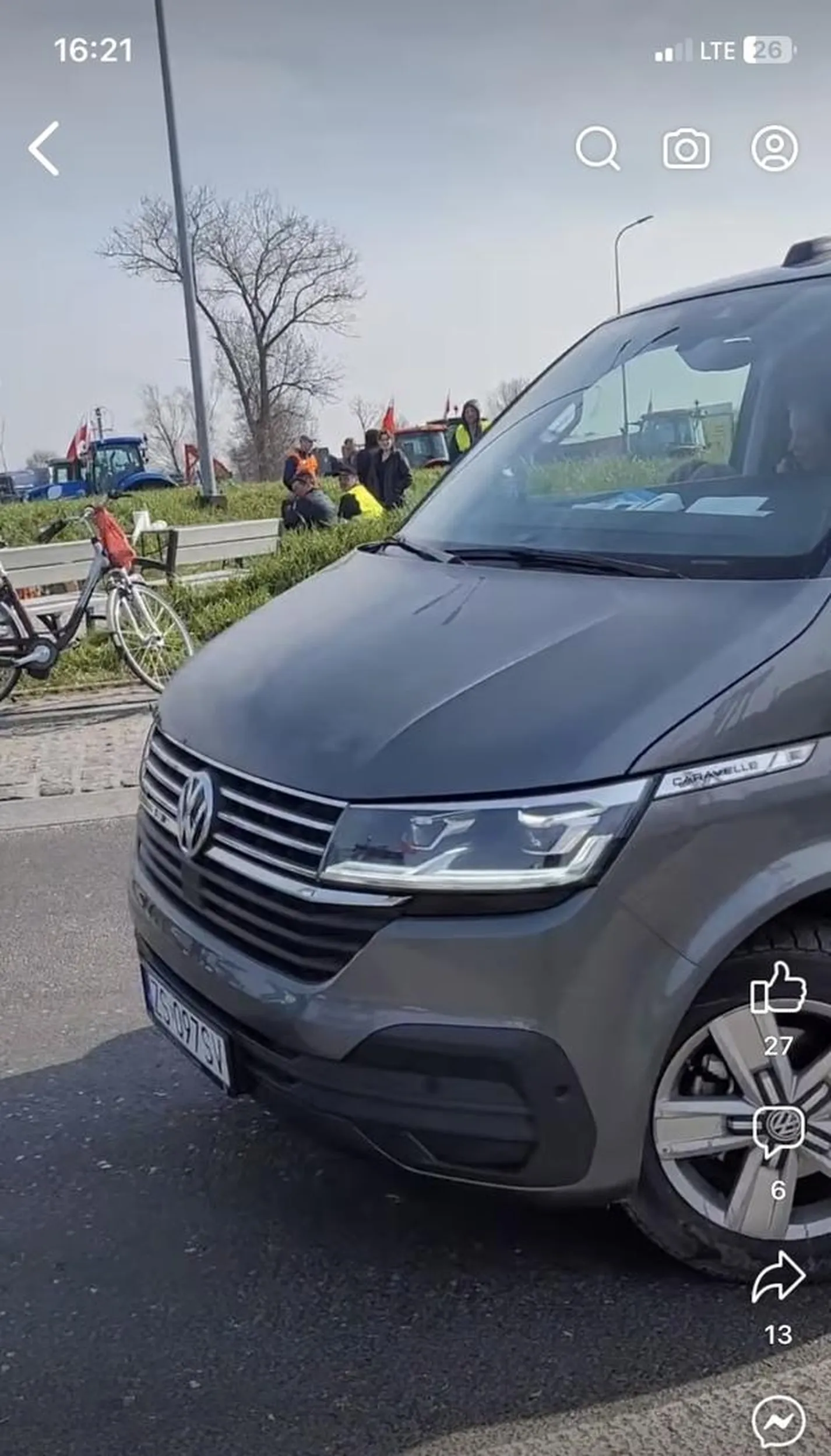 Protest w Łęczycy Kierowca wjechał w protestującego rolnika.