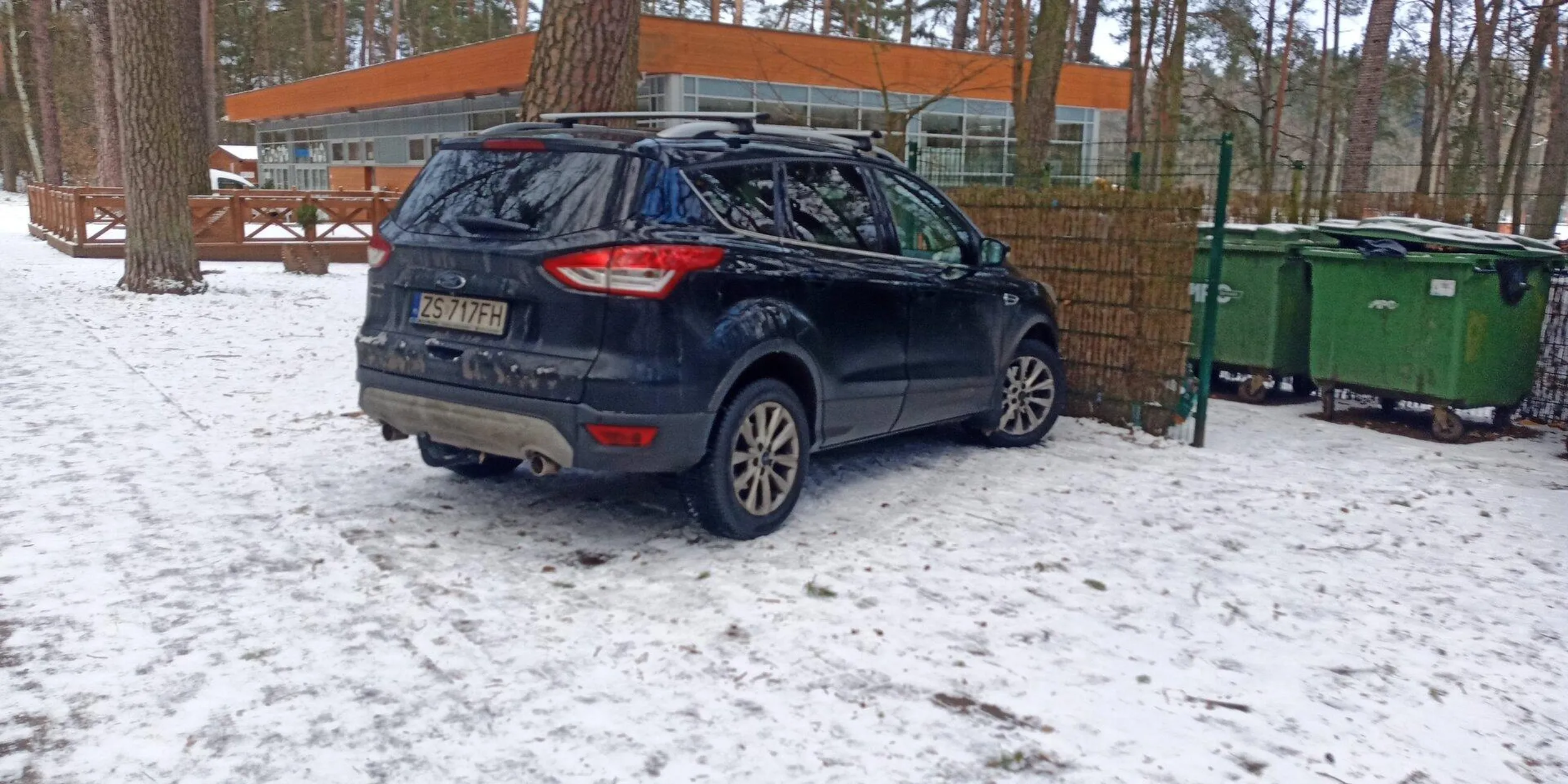 gościu wjeżdża do lasu