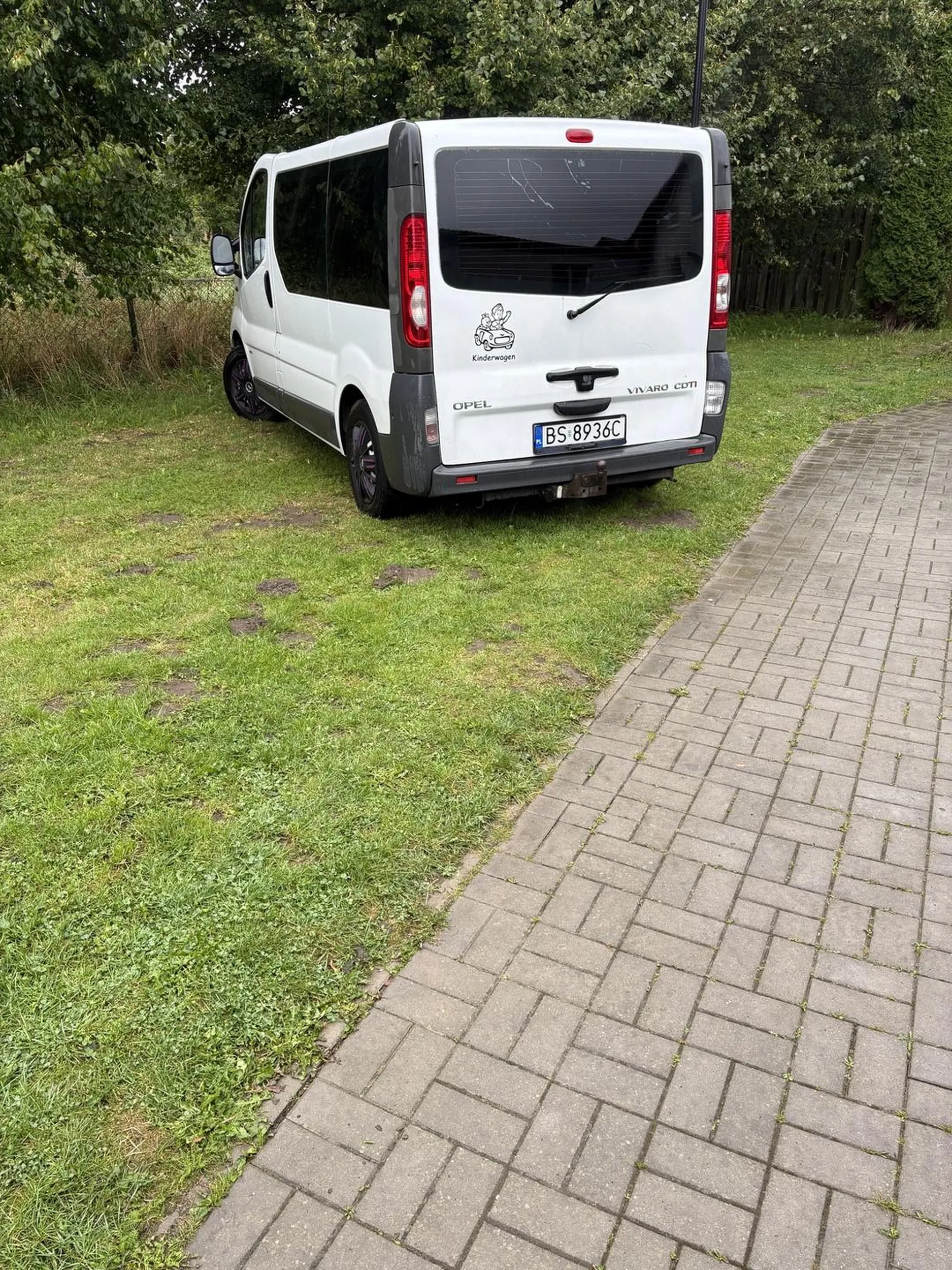 Kierowca jeździ po chodniku i parkuje na trawie