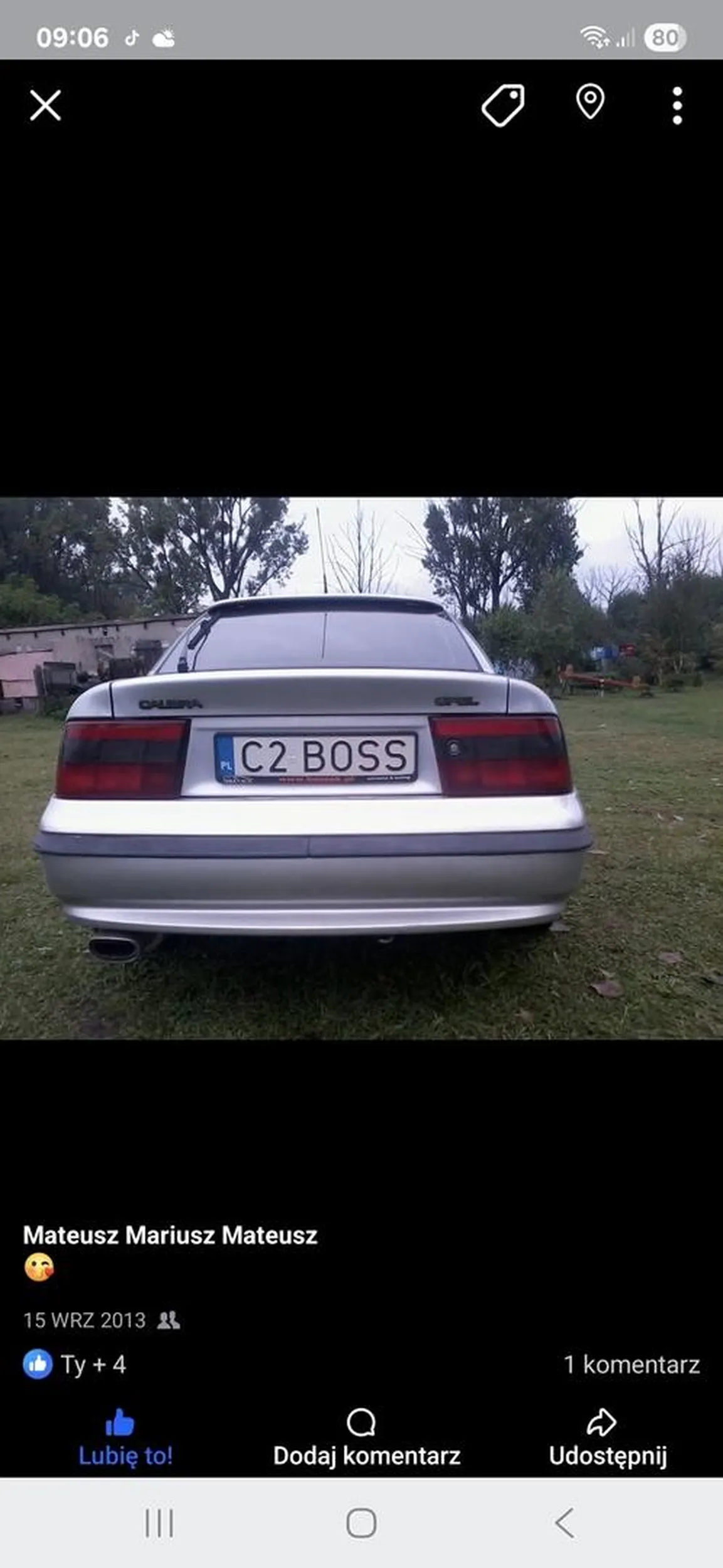 Szukam  właściciela aktualnego tej calibry. Byłem jej właścicielem w 2013 roku . Jestem ciekaw czy jeździ nadal.  U góry dane na Facebook