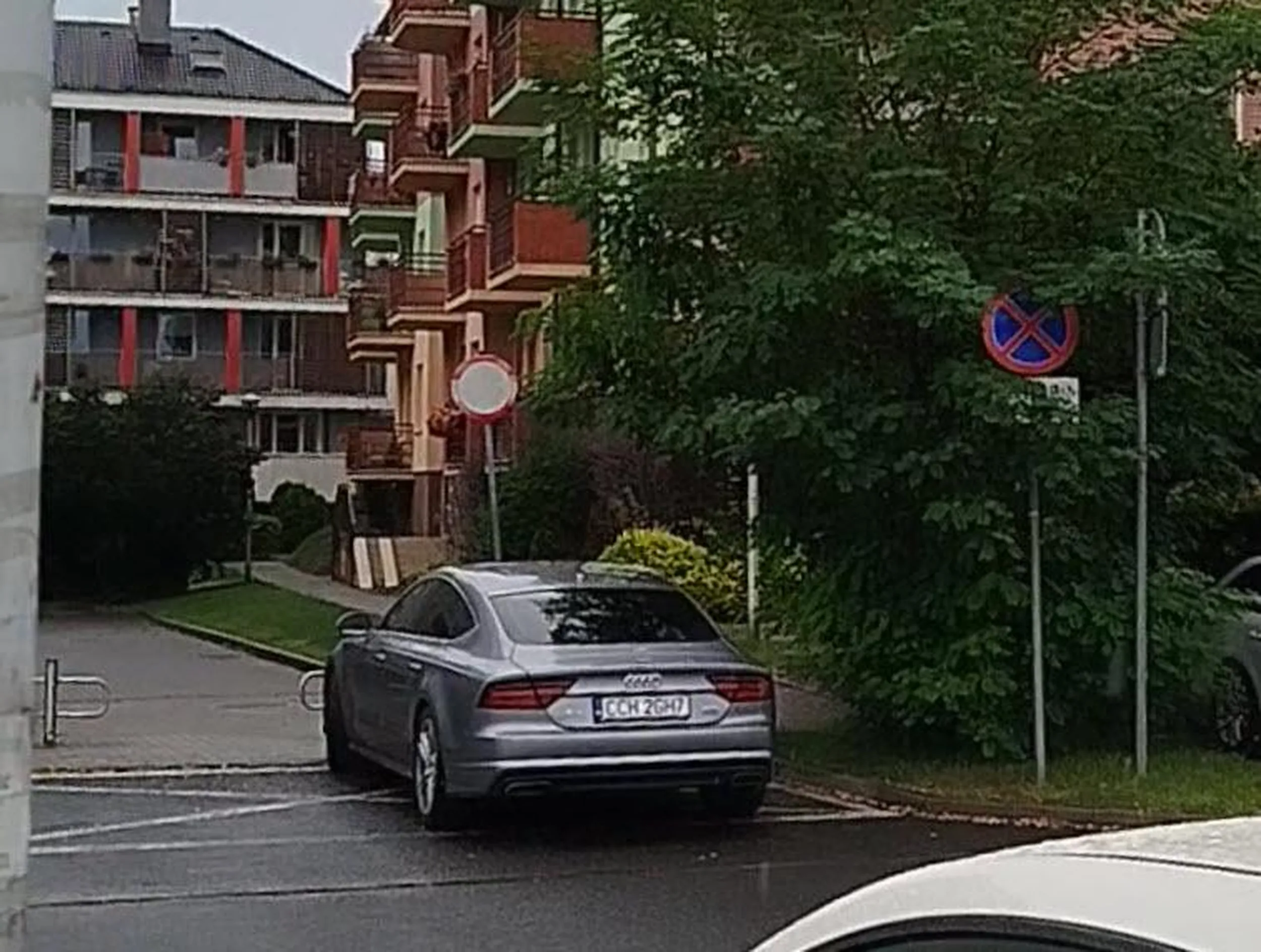 To trzeba mieć talent żeby nie zauważyć zakazu parkowania i koperty na jezdni.