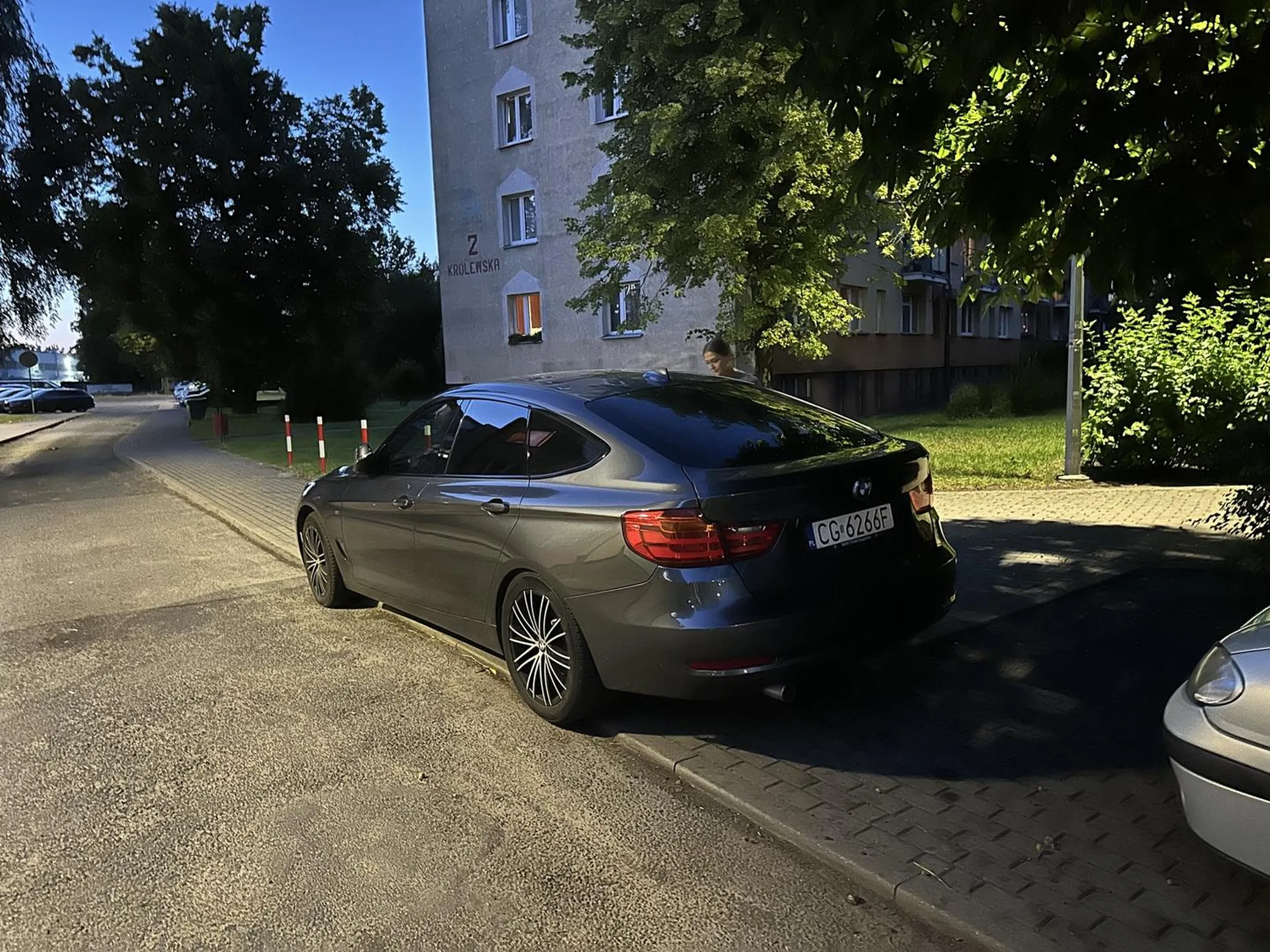 Pani ewidentnie  nie potrafi parkować zgodnie z przepisami i jeszcze kolegów zwołuje jak jej się zwróci uwagę