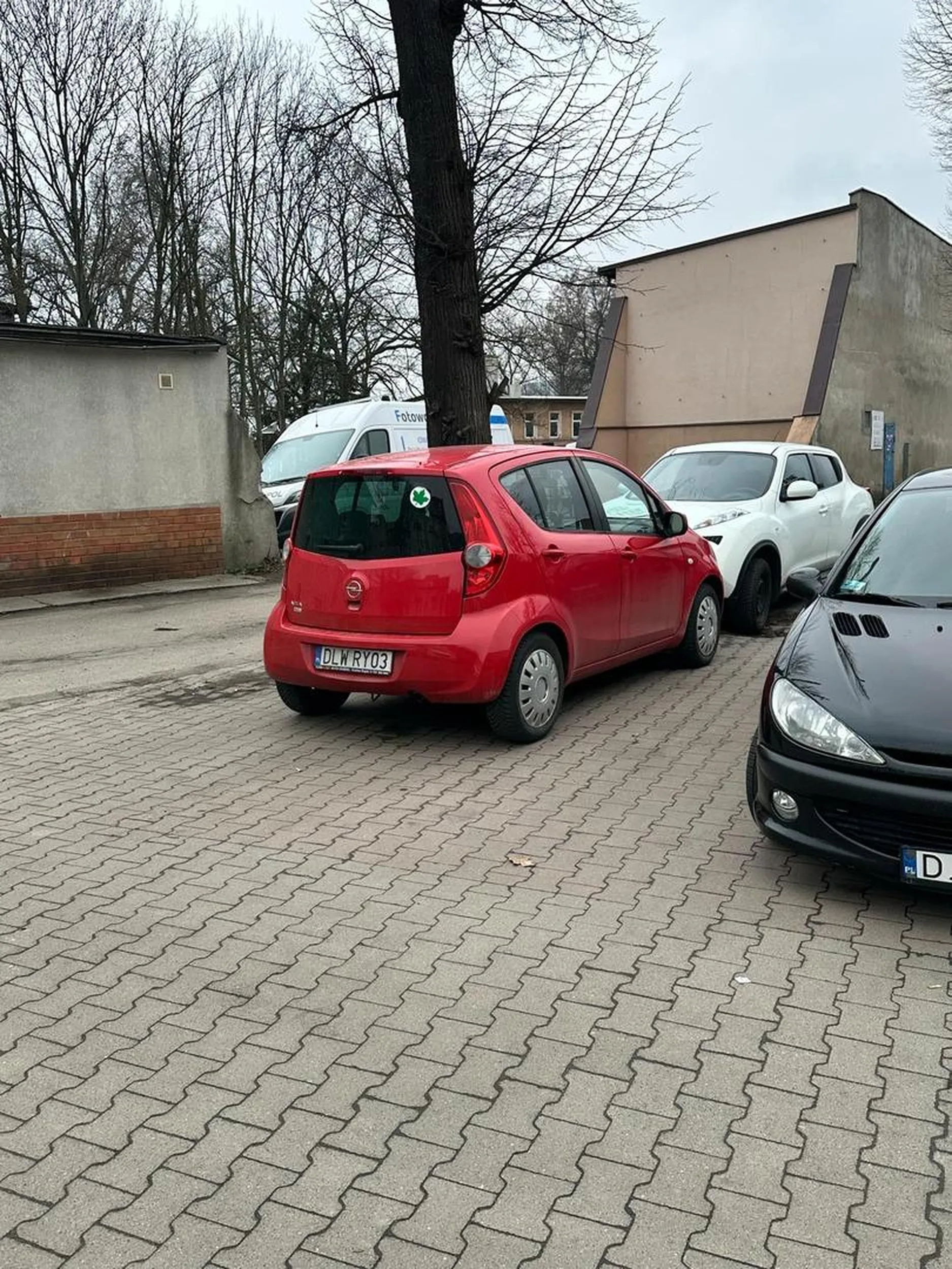 Idiotko to że masz tą naklejkę nie znaczy że parkujesz jak chcesz