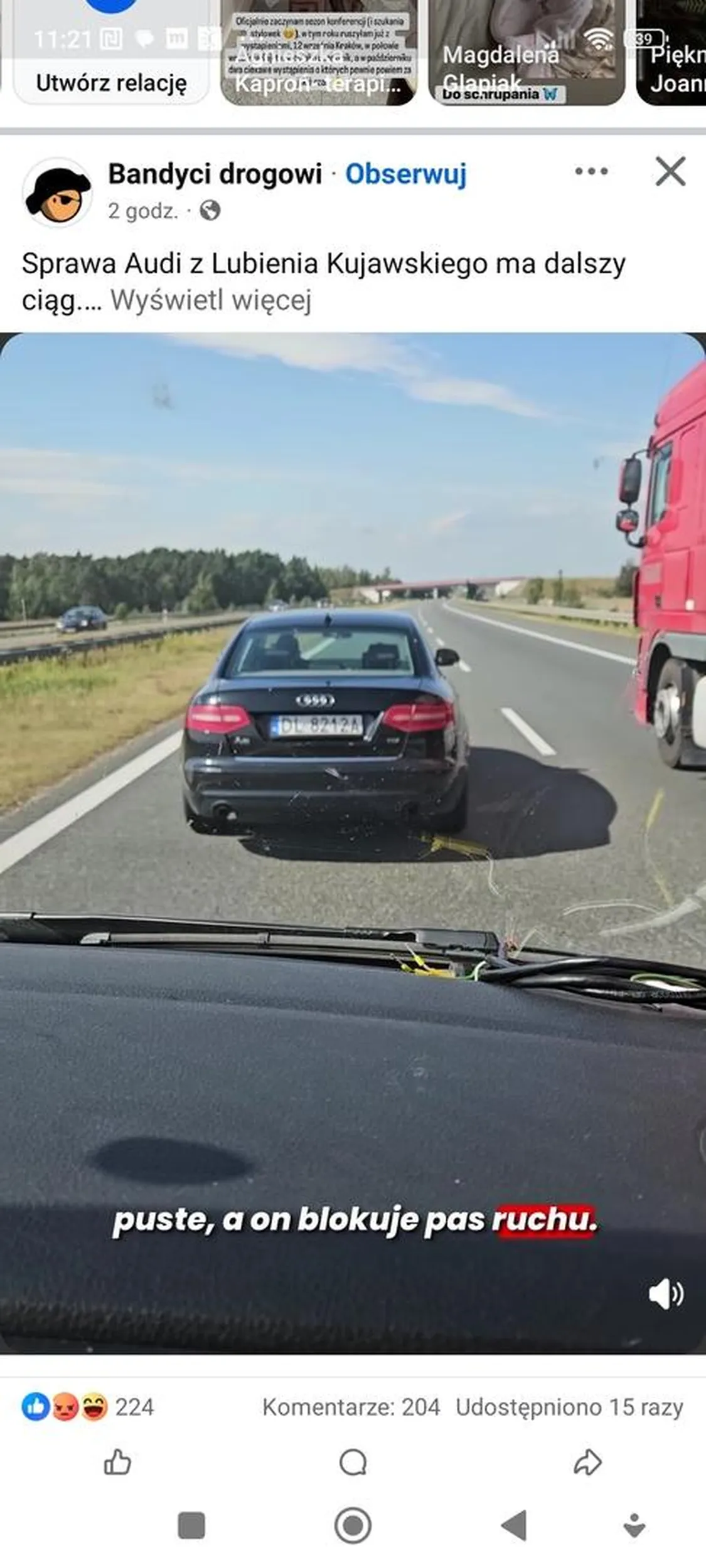 Prawo jazdy do zabrania !!! Mam nadzieję, że nagranie dojdzie do policji i dostaniesz surowy mandat dziadku !!!