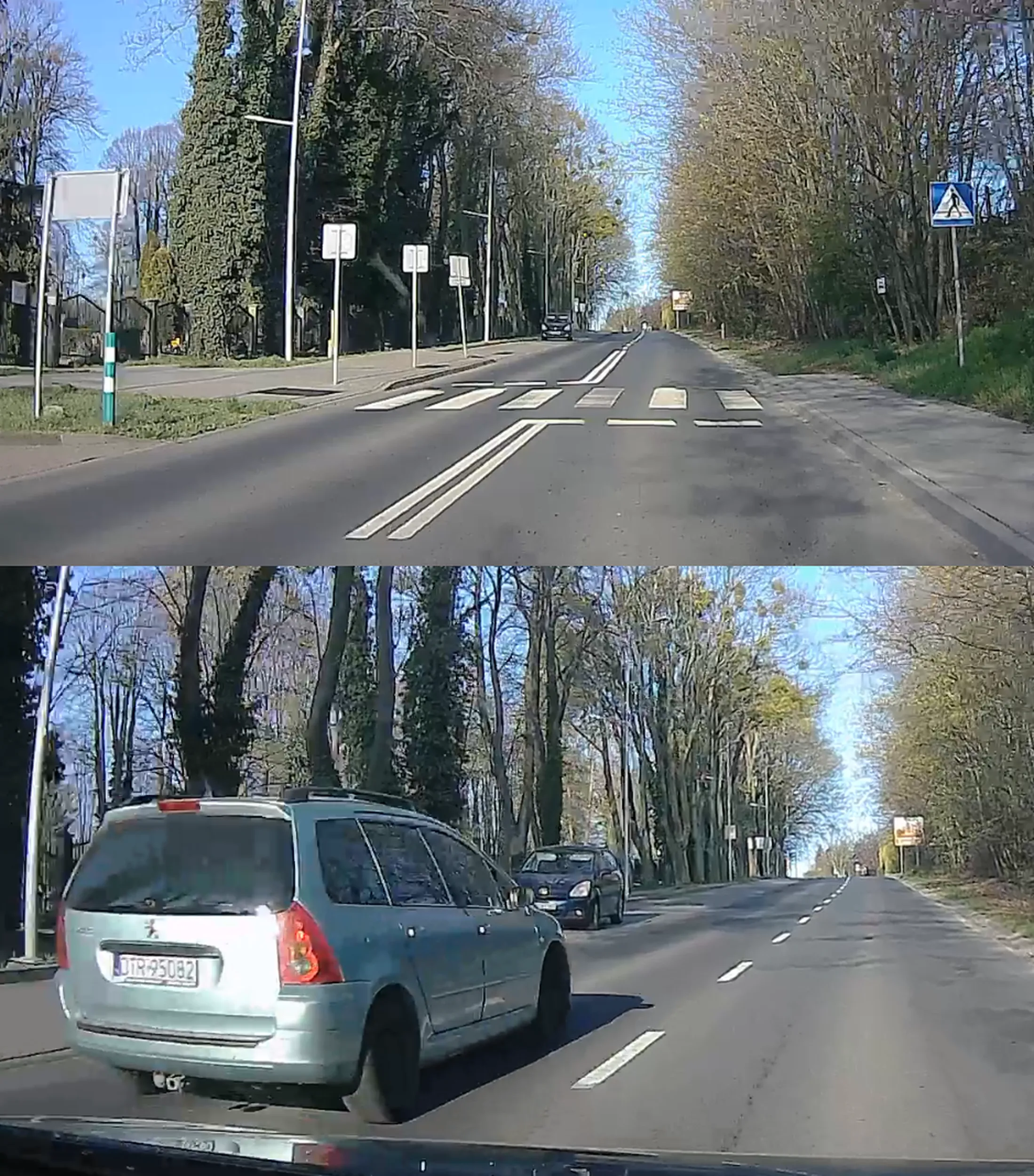 Wyprzedza na przejściu dla pieszych