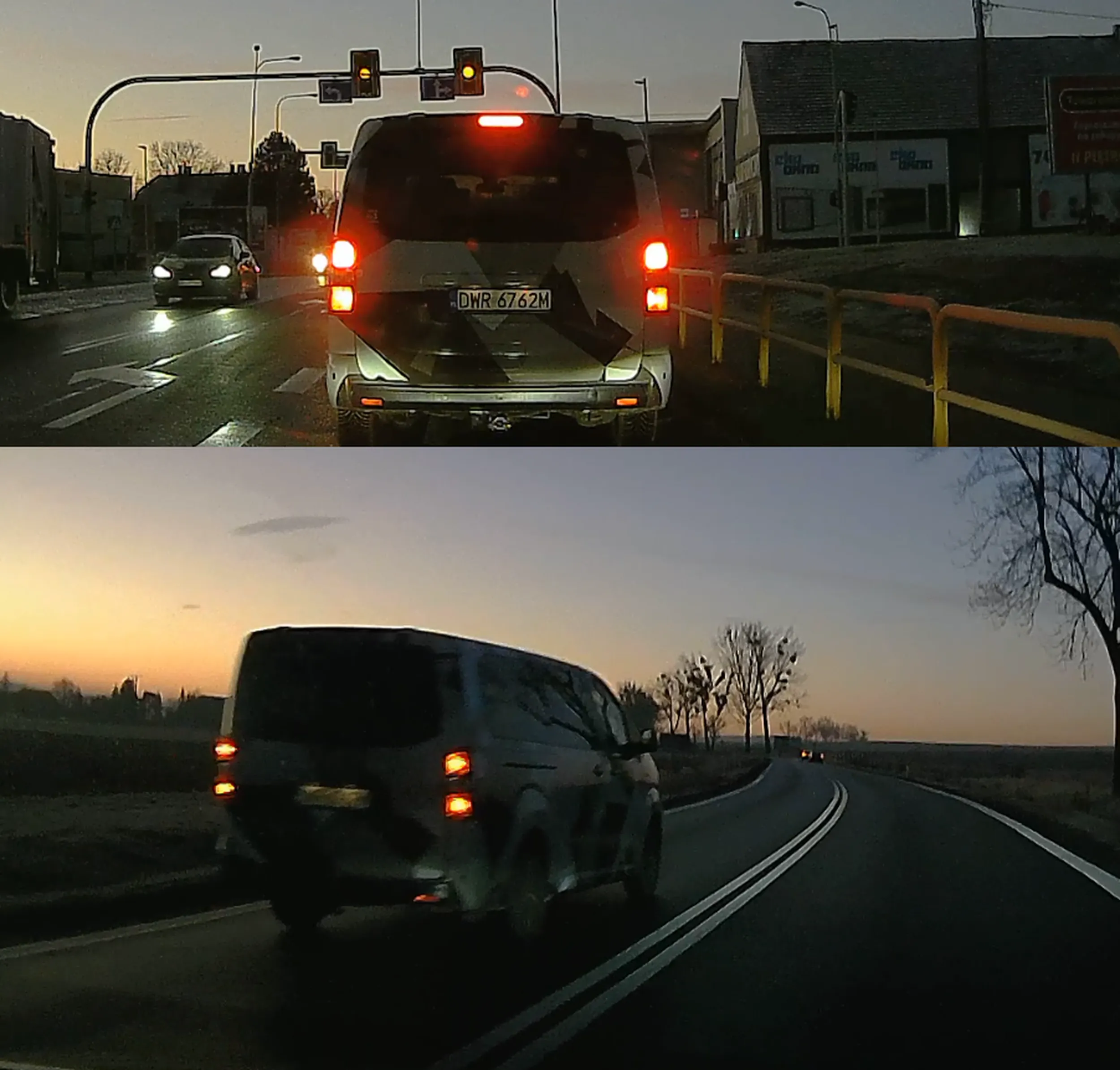 Wyprzedza o zmroku na zakazie przekraczając prędkość