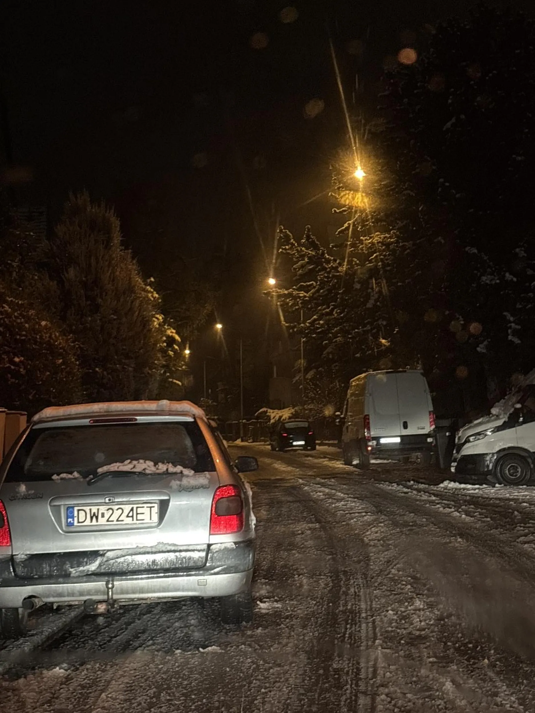 Pała blokuje pol ulicy, prawo jazdy w świerszczyku znalazł. To nie pierwszy raz .