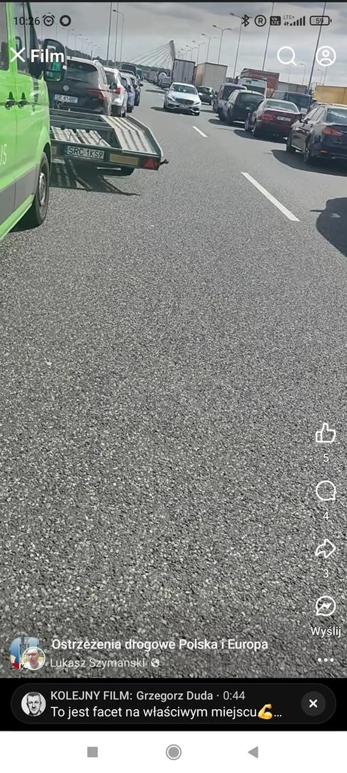 Mam nadzieję że za jazdę pod prąd korytarzem życia na autostradzie zostaniesz słono ukarany...