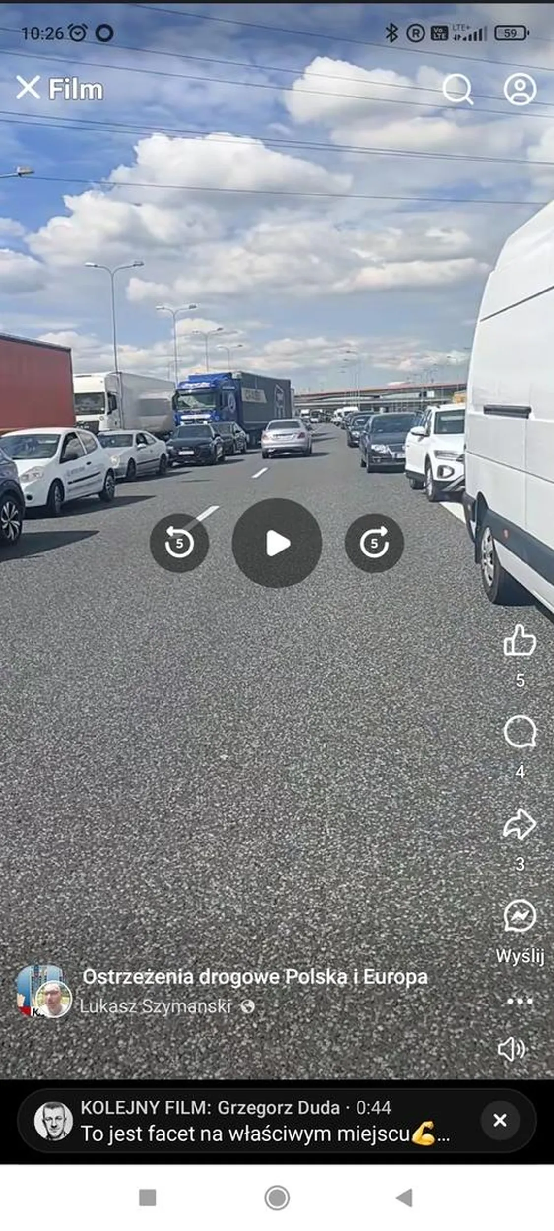 Mam nadzieję że za jazdę pod prąd korytarzem życia na autostradzie zostaniesz słono ukarany...