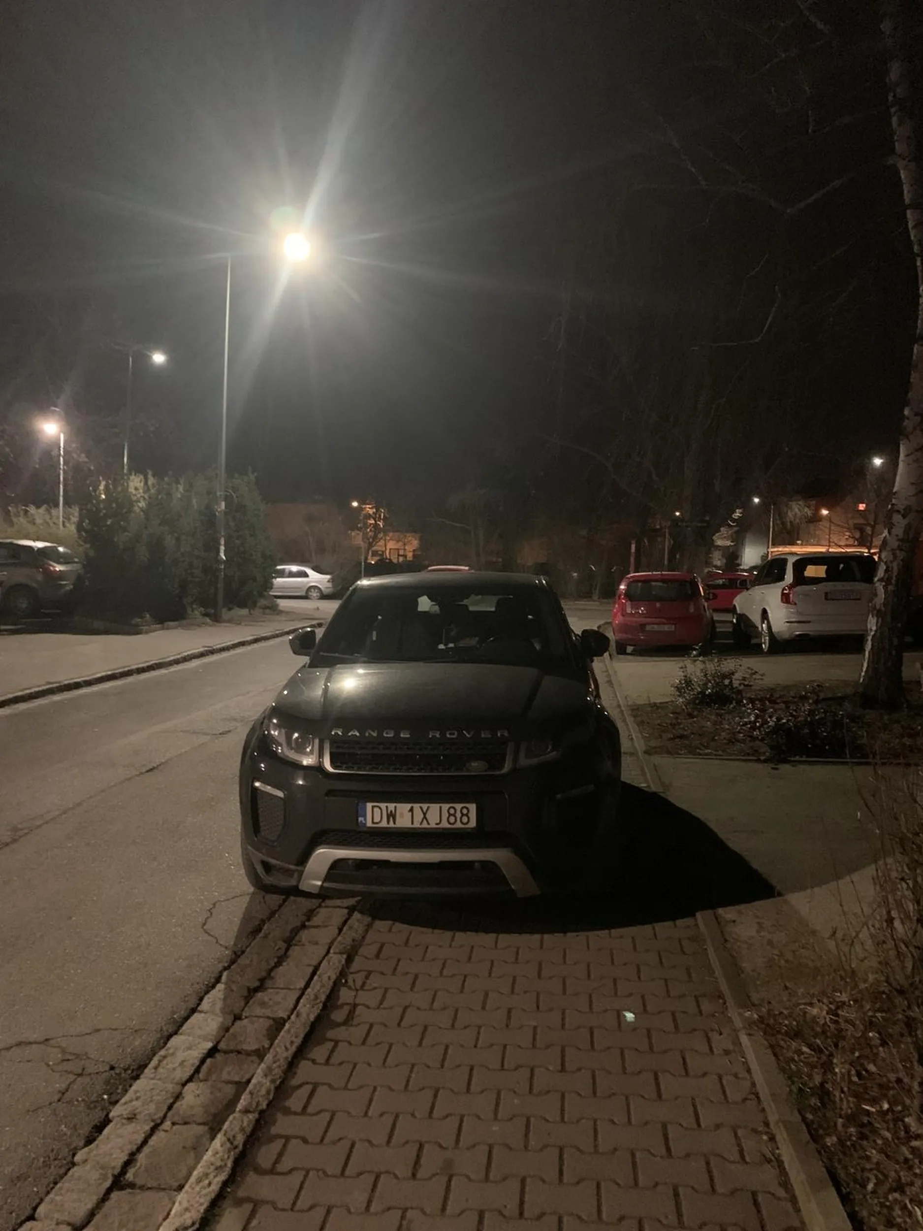 Kolejny kretyn. Stał tak minimum pół godziny.