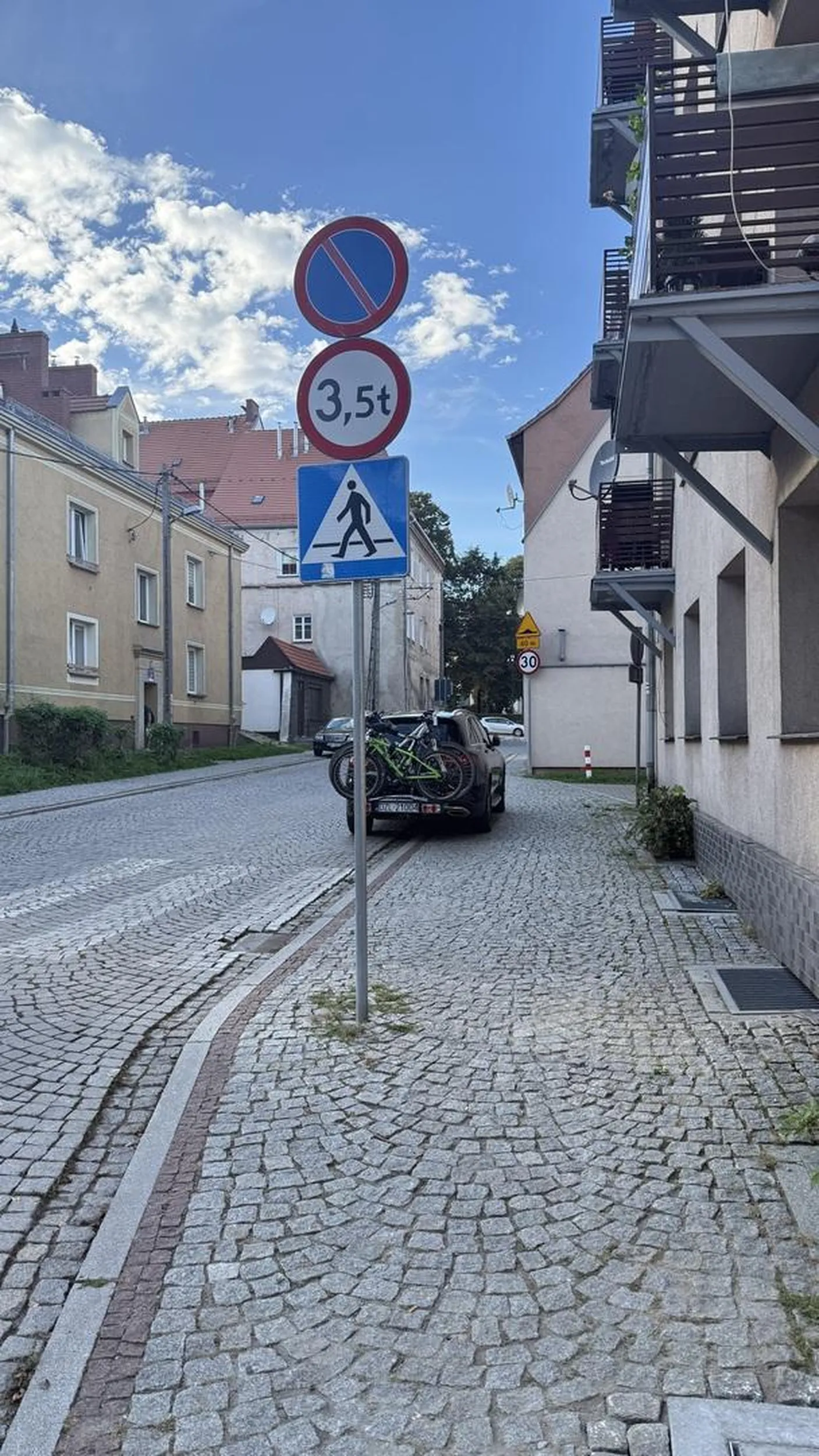 Następny szlachcic parkujący 2 metry za znakiem zakazu zatrzymywania się, rodzinka 30 min na lody się zatrzymuje i nie ma siły by pojechać 50 metrów dalej na darmowy parking. Dobrze że na pasach przy okazji nie zaparkowałes.