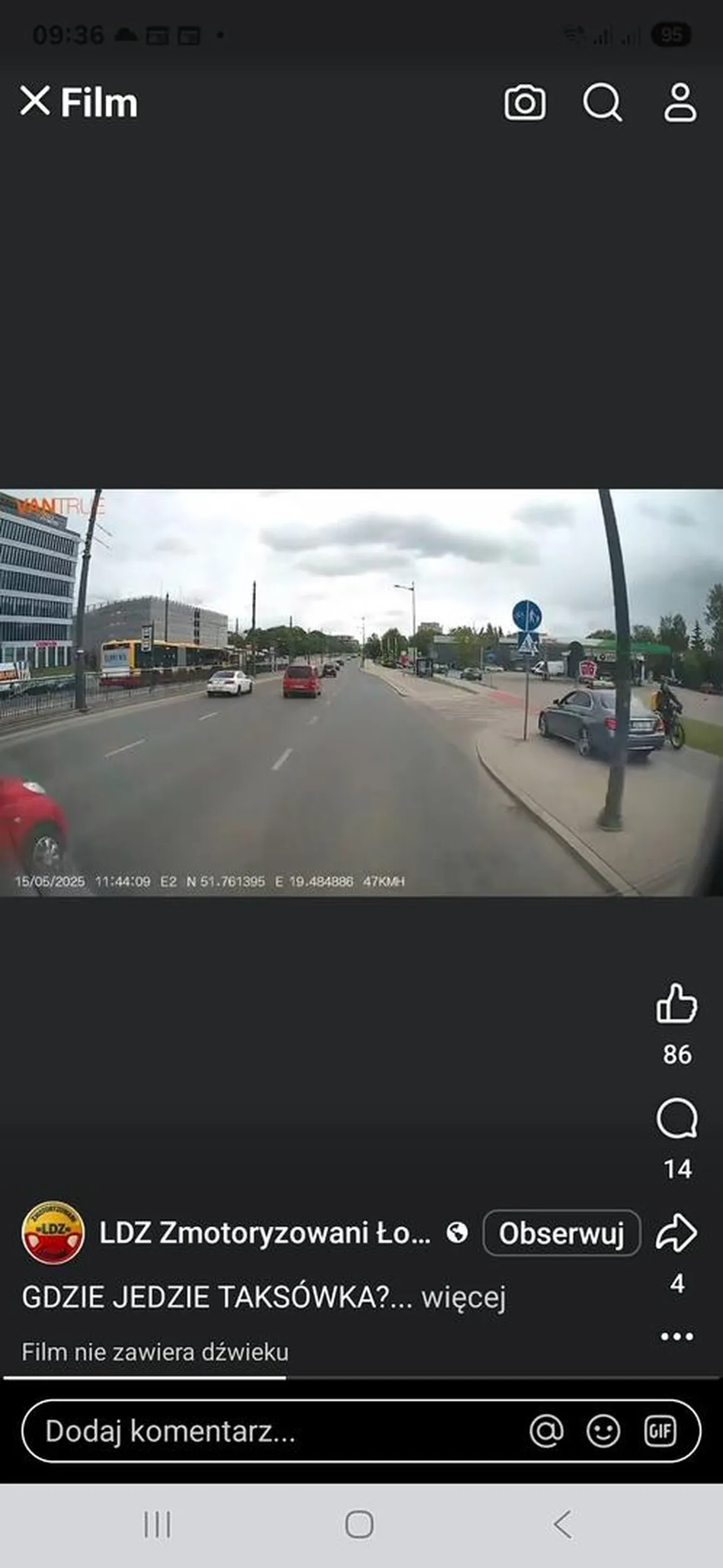 Ziomkowi się poj*bało, myślał, że jest pieszym.