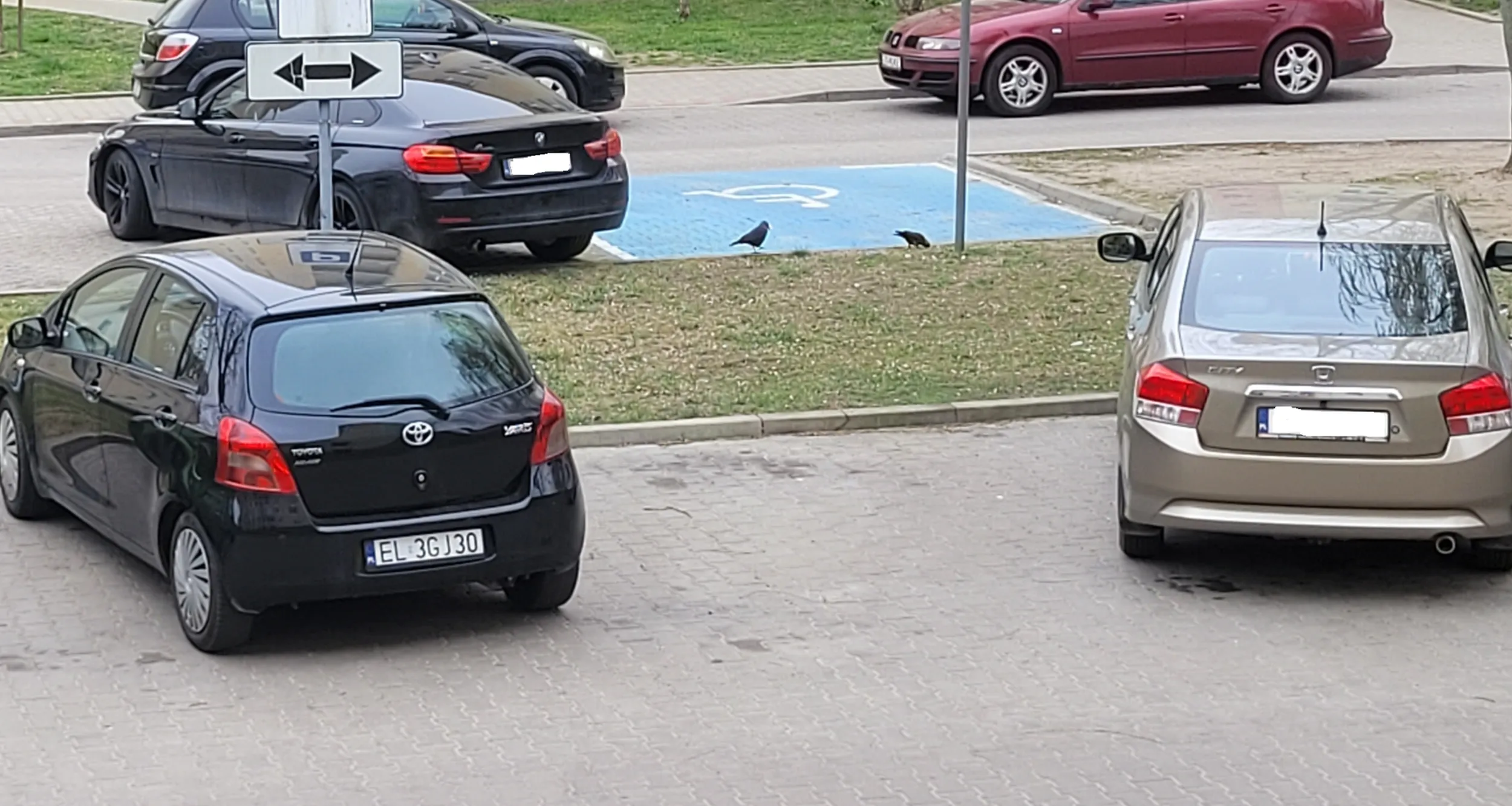 Naucz się parkować na parkingach osiedlowych cymbale z 7 bloku w niebieskiej kurtce.