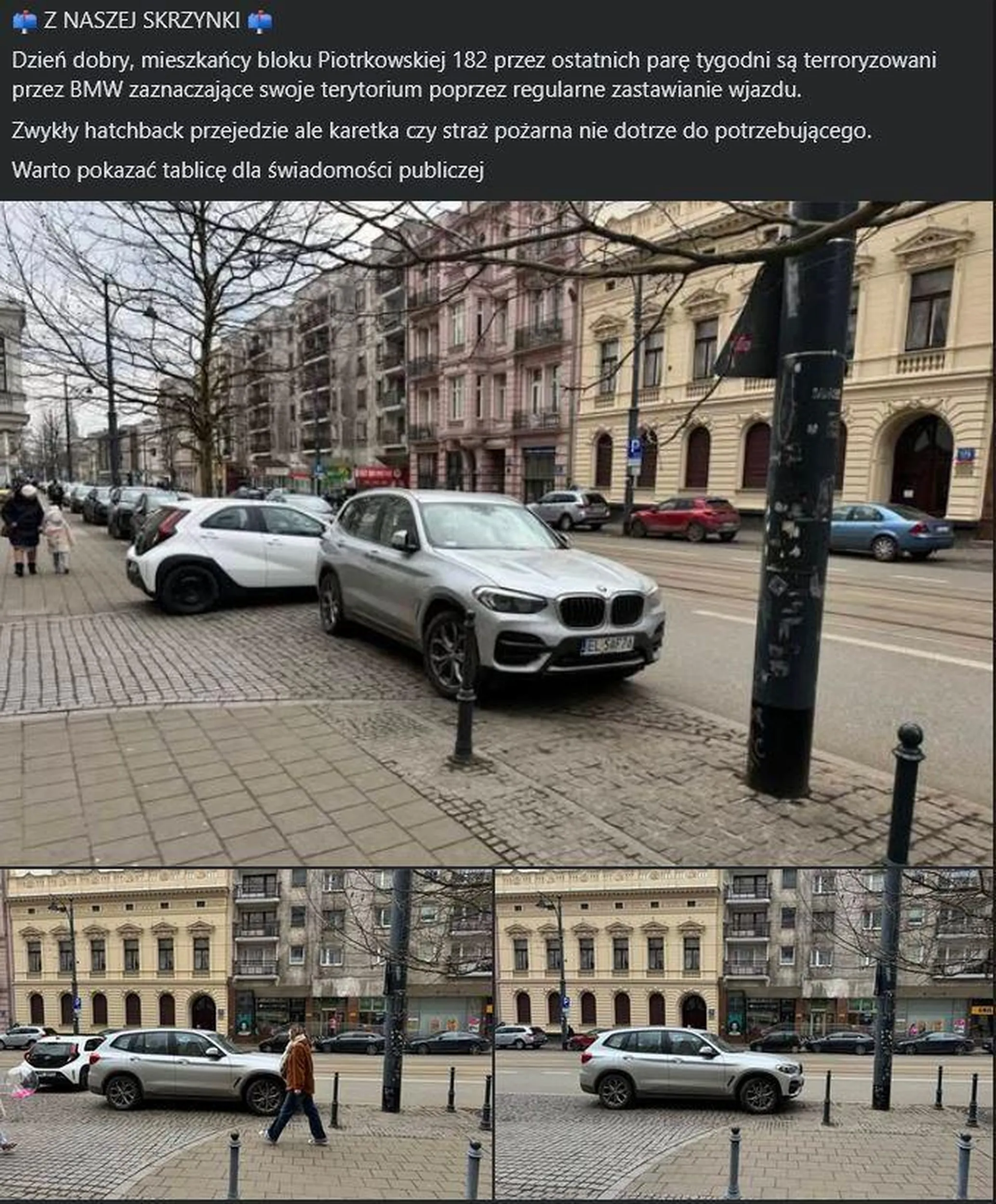 Pała blokuje wyjazd z posesji i droge pożarową