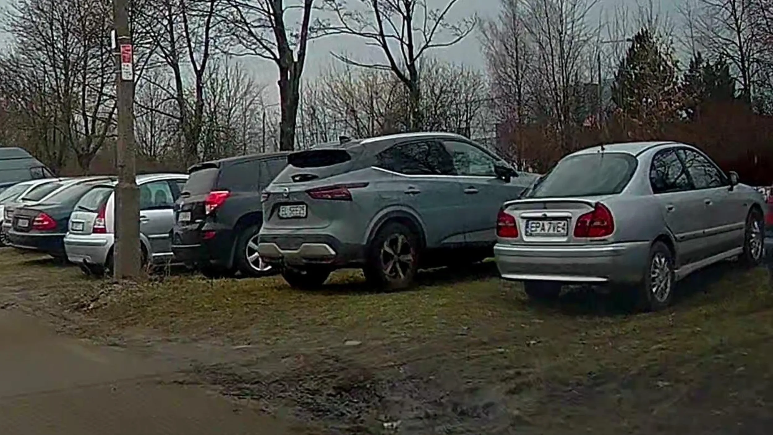 Rozjeżdża trawniki we własnym mieście