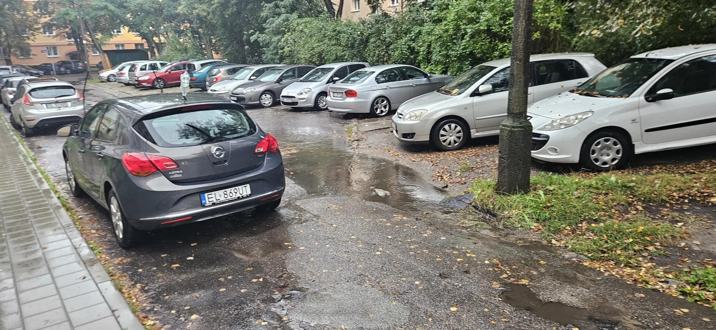 Zaparkował blokując cały ruch.