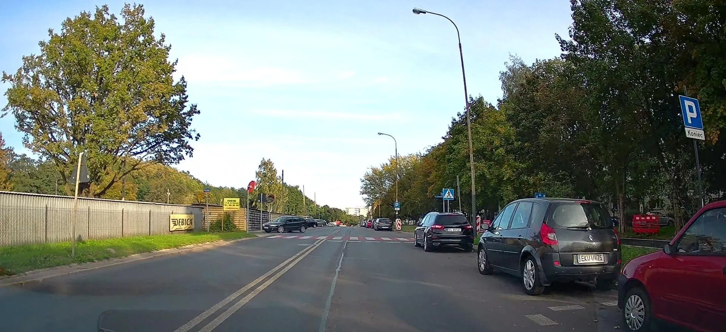 parkowanie przed przejściem dla pieszych w odległości mniejszej niż 10m