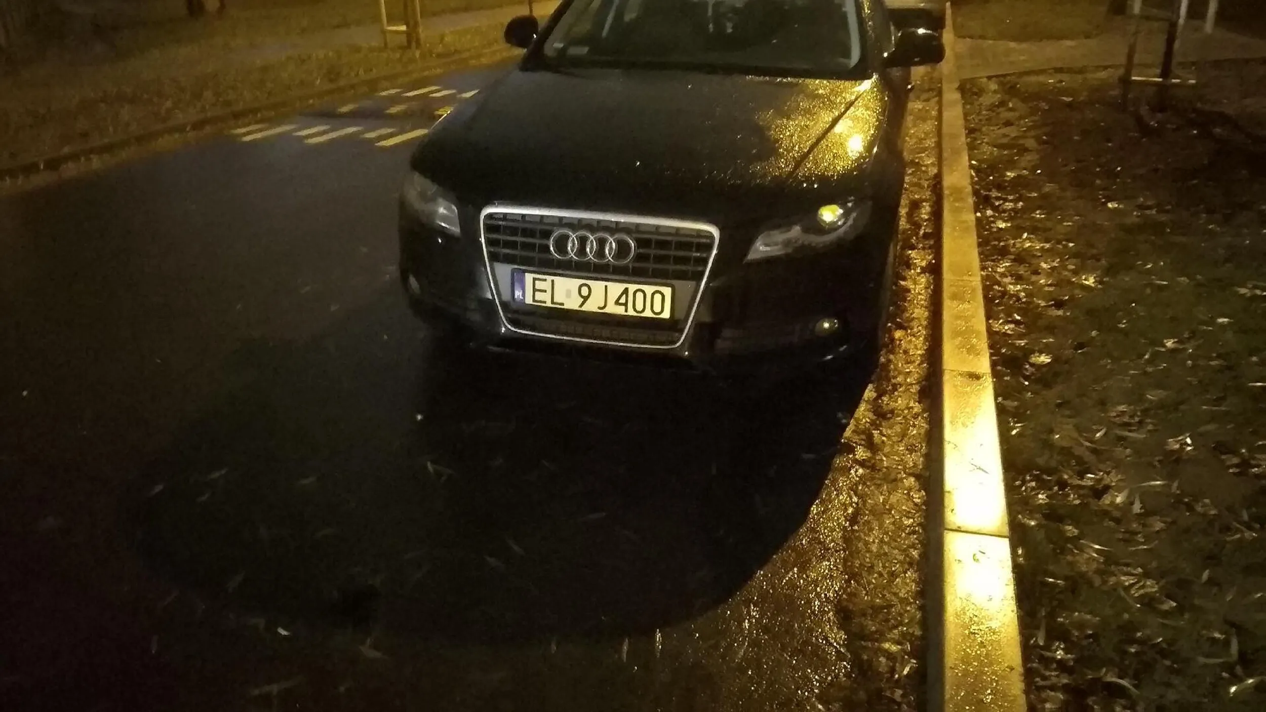 Zastawia widoczność przejścia dla pieszych przy szkole z internatem.