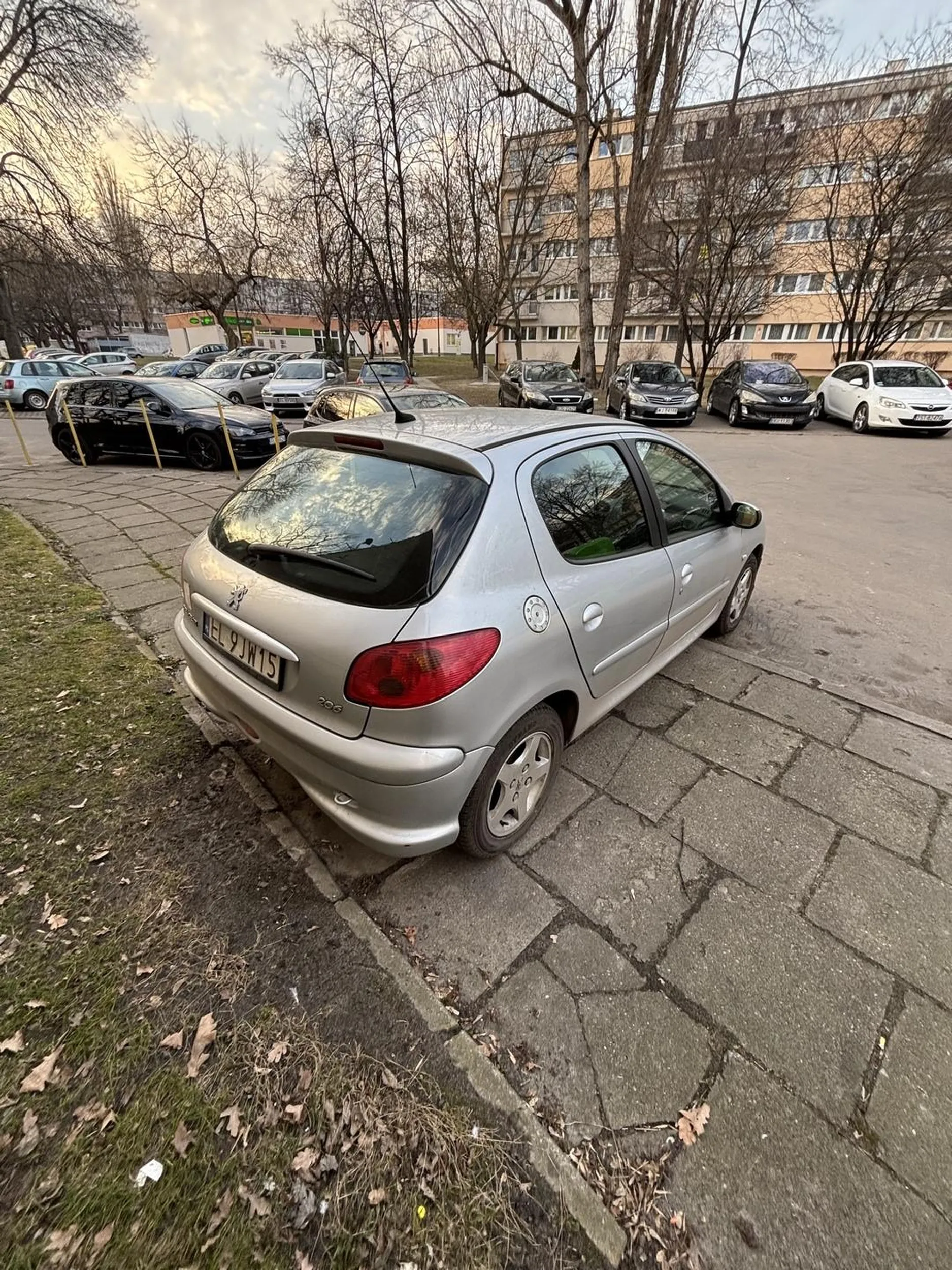 Pełno miejsc parkingowych w koło bloku ale musiał stanąc tak zeby zastawic cały chodnik :/