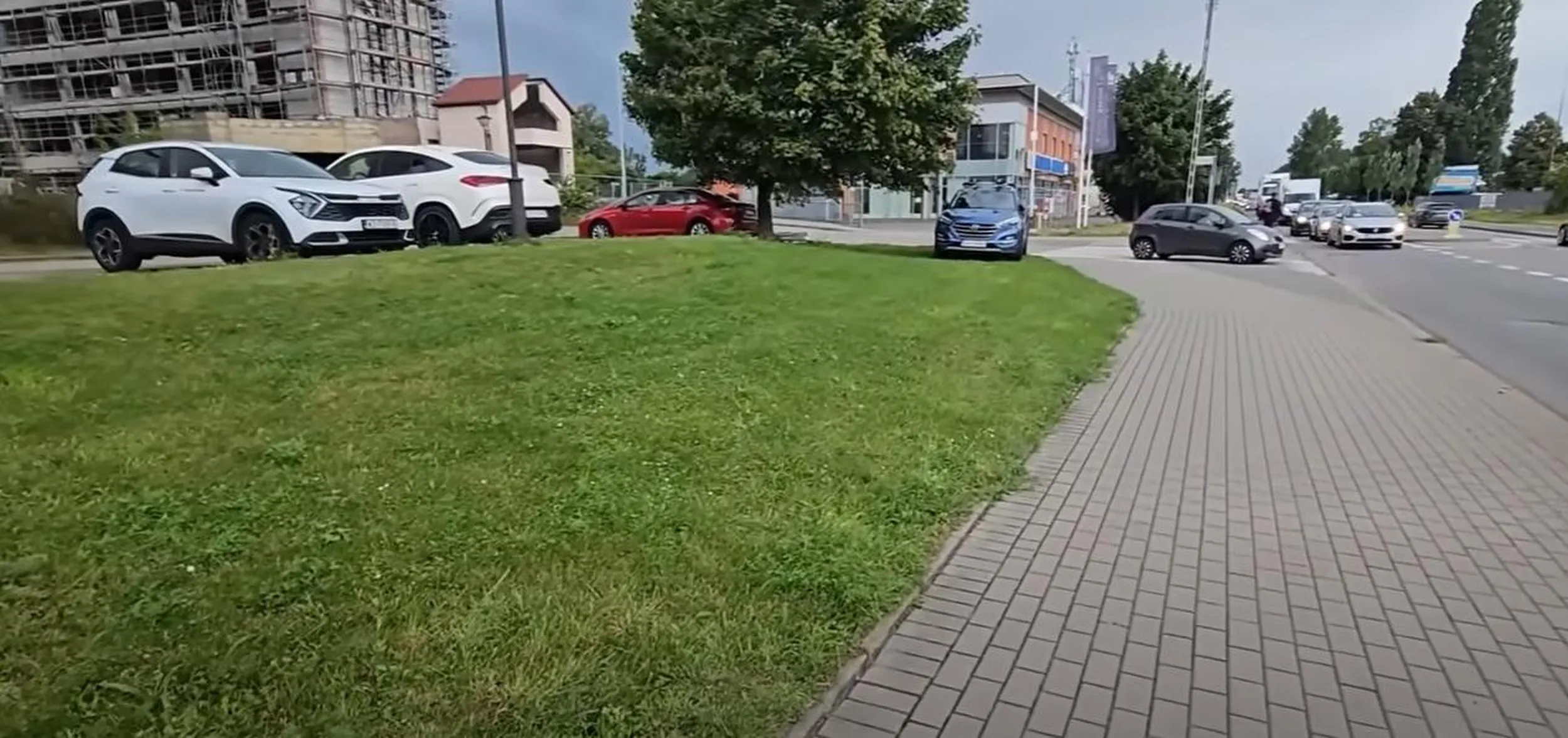 Zmęczył się i na trawce zaparkował