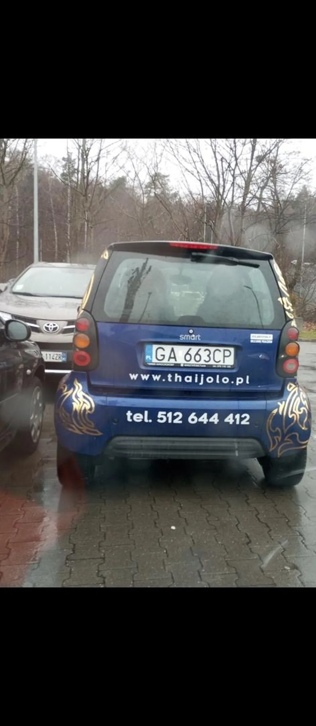 Nie ma jak zaparkować na wyjeździe z parkingu i zablokować wyjazd wszyscy musieli cofać przez taką pizdę.