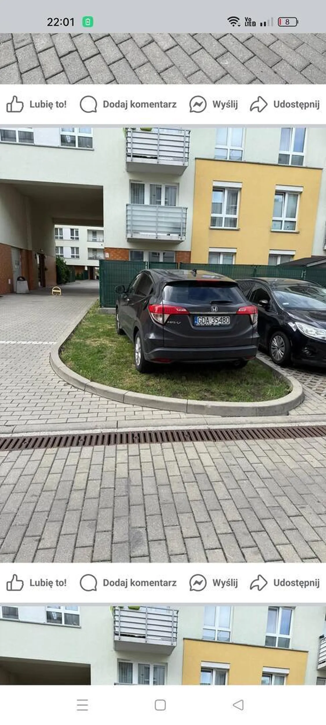 Niestosowanie się do znaku D-40 ul Kazimierska 2-3 Szczecin dnia 13 lipca 2025