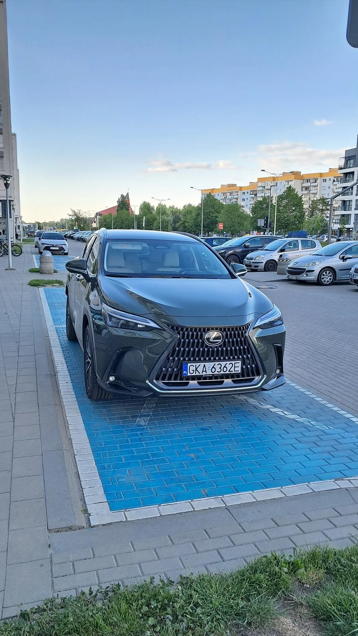 Pan/pani z Lexusa widocznie identyfikuje się jako osoba z niepełnosprawnością, bo na miejscu do tego przeznaczonym stoi, ale karteczki brak...