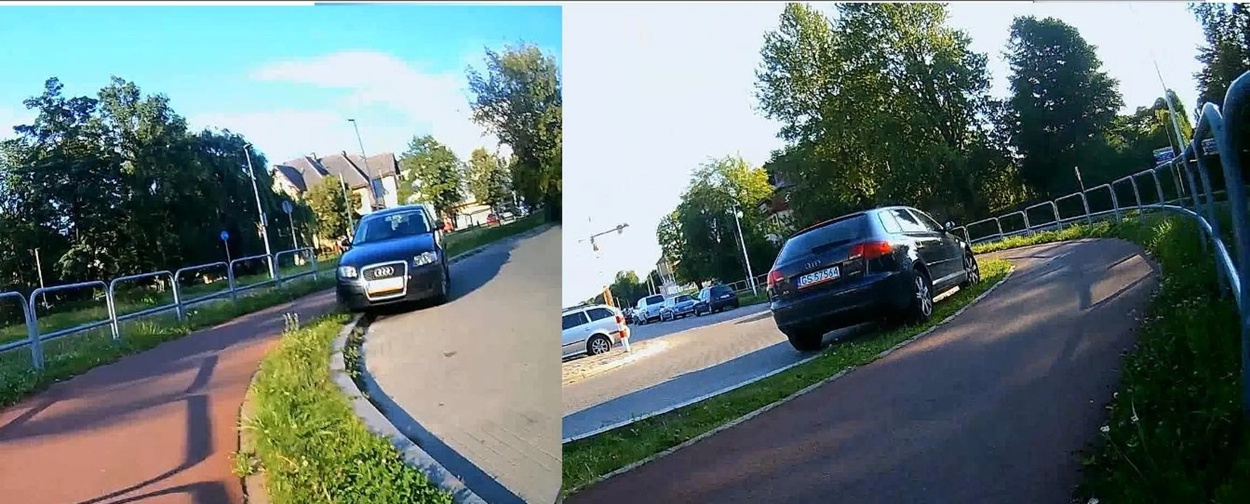 Z lekka przesada takie parkowanie na trawniku w Koszalinie........