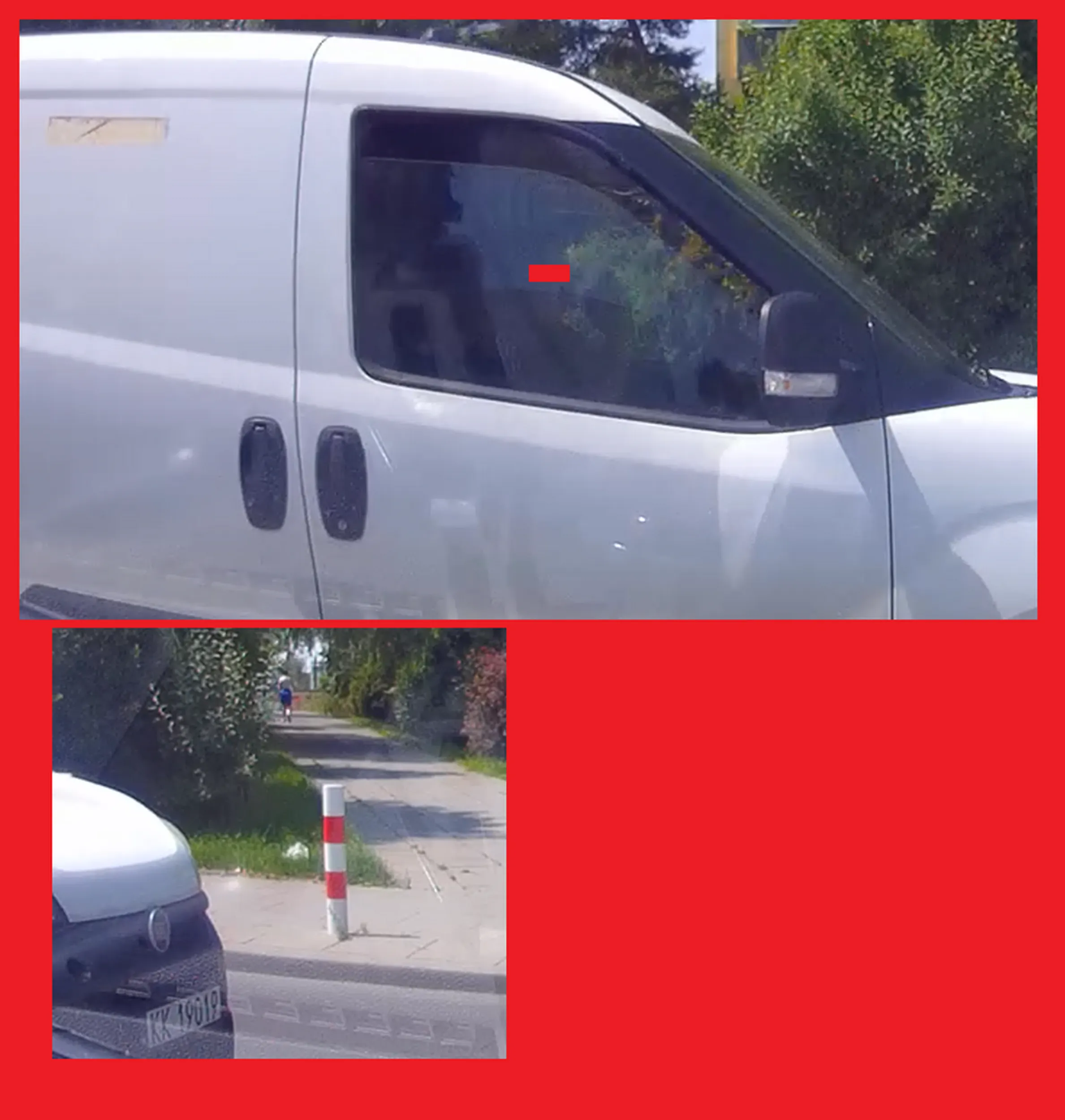 W jakim celu to ironiczne bicie brawa? 5 m szerokości pustej drogi, to zbyt mało, żeby ominąć zawracające auto? Skoro tak tego pragniesz, to życzę ci, abyś następnym razem trafił na takiego co mu czasu nie szkoda i wrażliwego, szukającego zaczepki podobnie jak ty. Takiego, który przyjmie zachętę i zrobi ci twoją, wyjątkową kostkę rubika. Biały Fiat Doblo KK19019