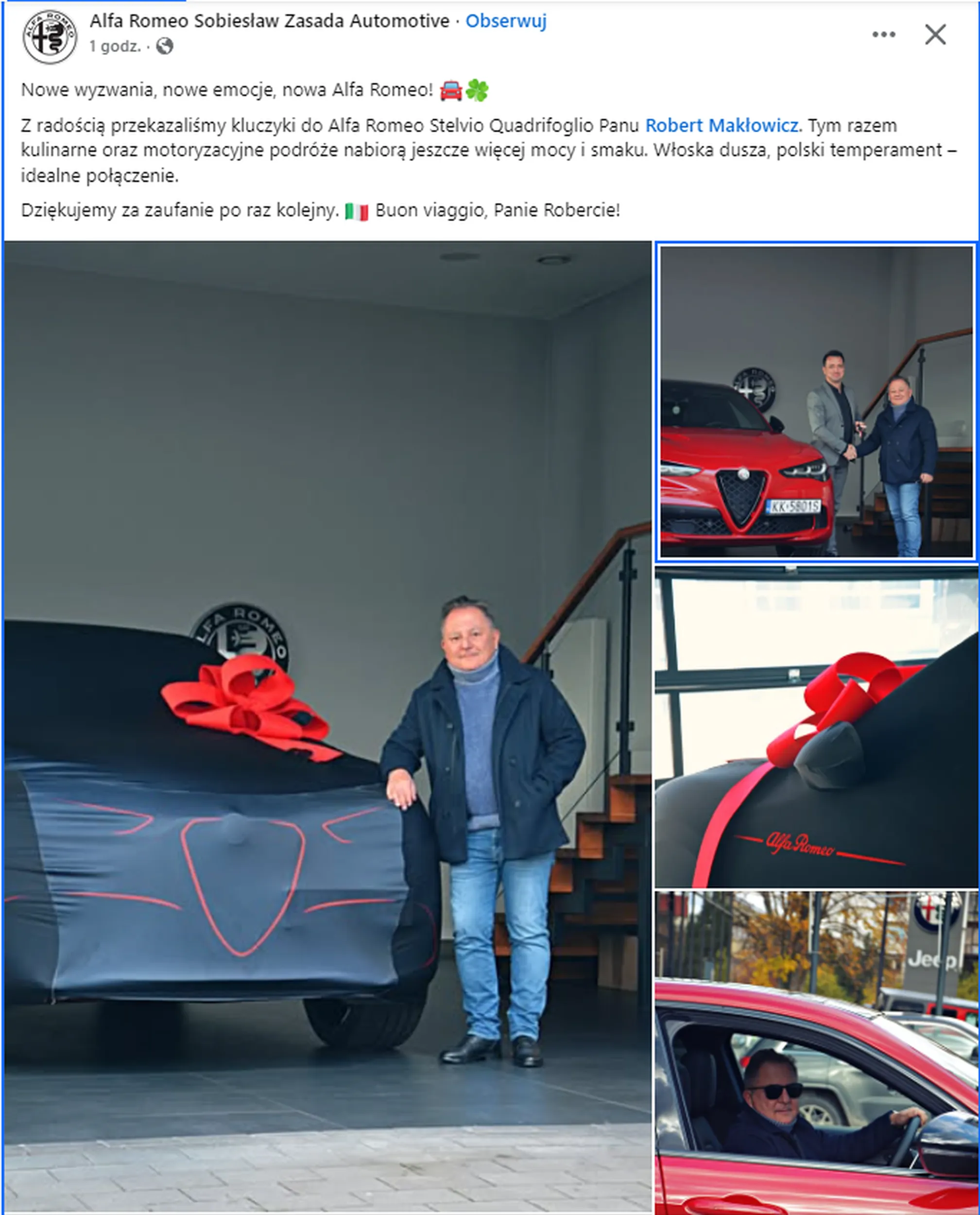 Słychać w głowie chichot pana Roberta gdy rozpędza te 510 koni :D Szerokości!