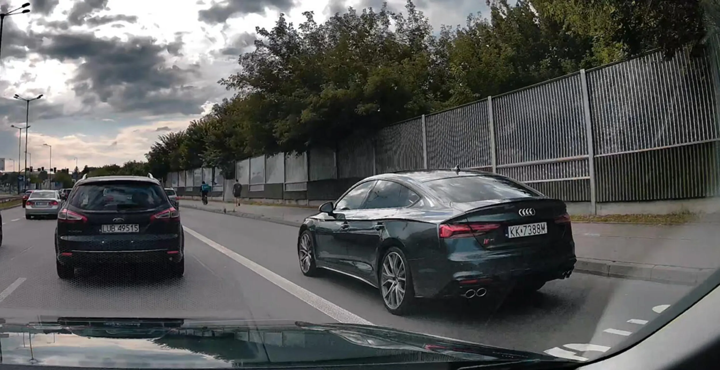 gamoń omija ruch buspasem