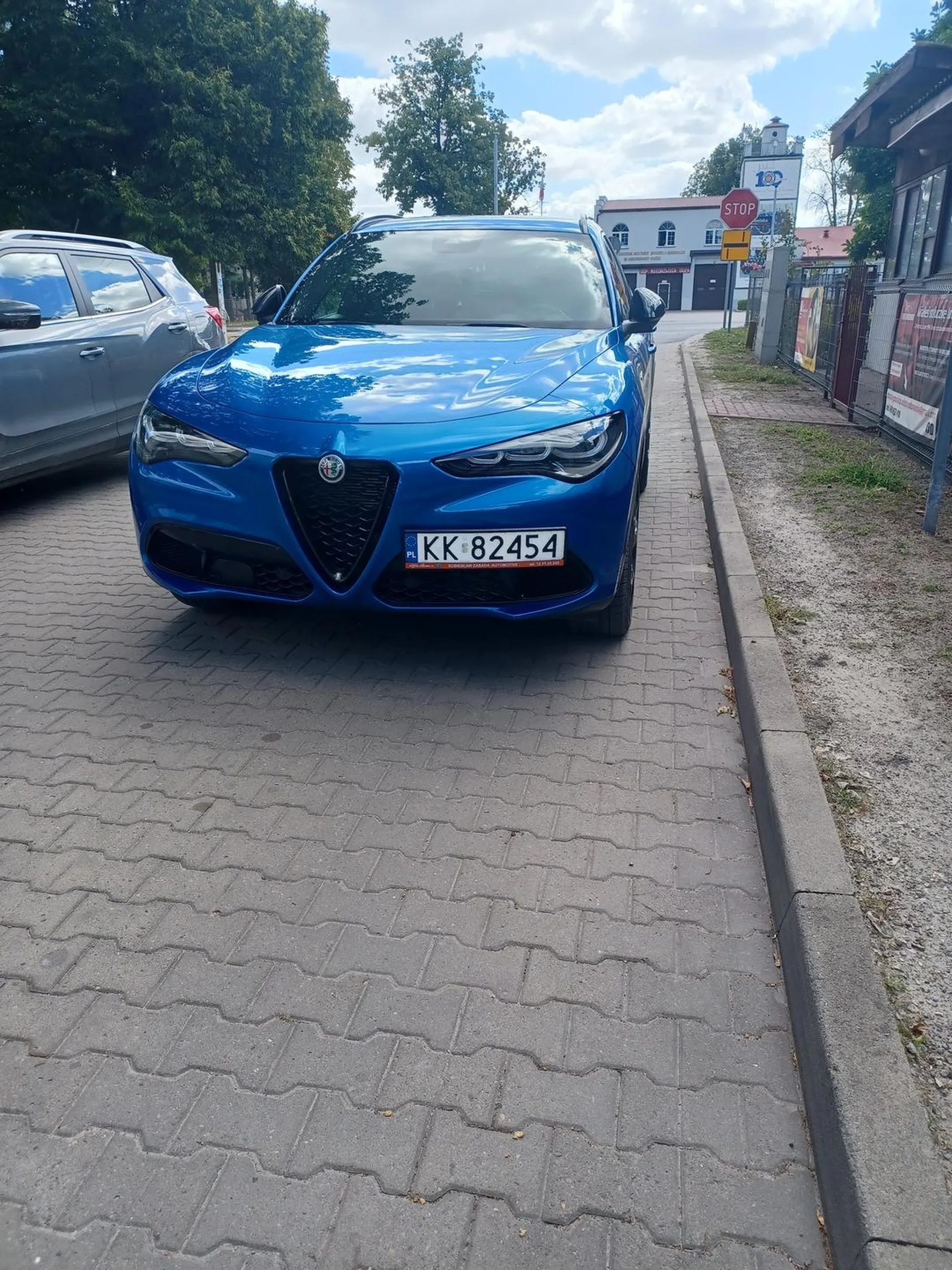 Nie umie parkować jest znak obok jest linia ciągła i zastawiła wyjazd na skrzyżowaniu, naucz się parkować kobieto obok parking masz ciężko przejść się kawałek?
