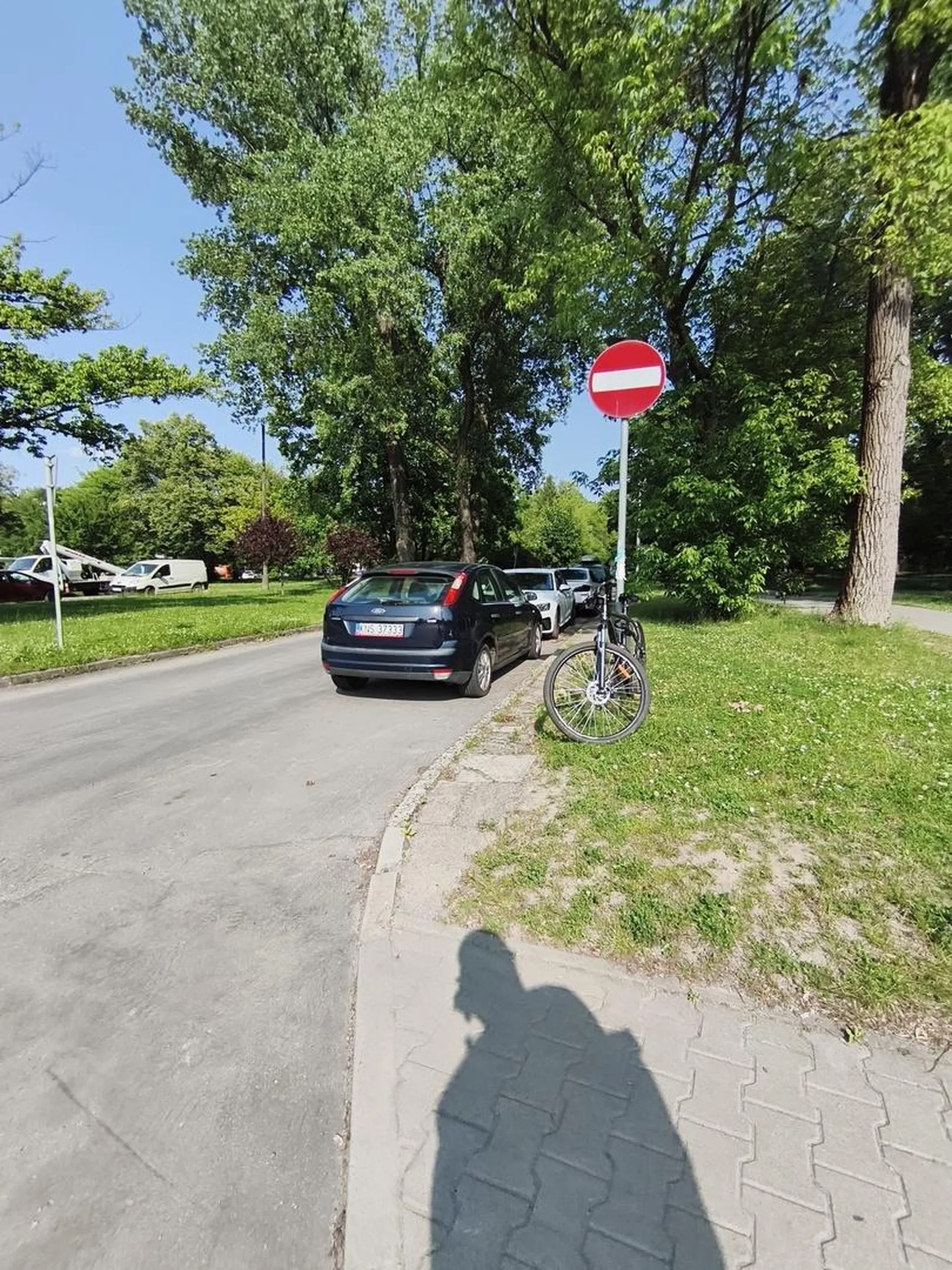 Parkowanie, parkowaniem, ale wjechał pod prąd...