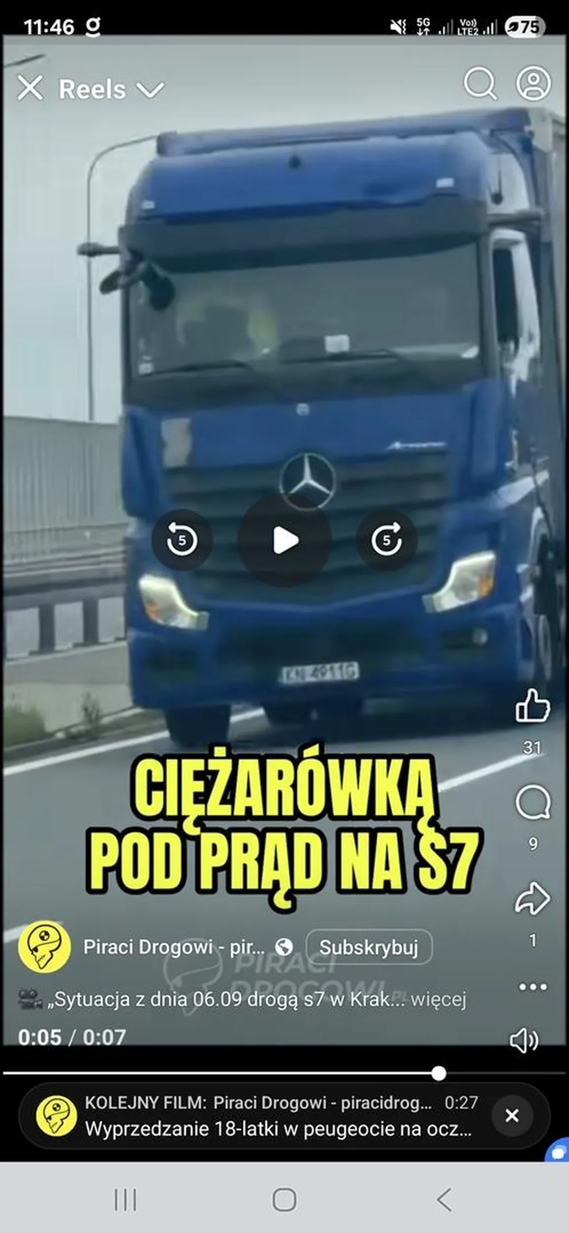 Zabójca na drodze- jazda pod prąd na ekspresówce https://www.facebook.com/share/r/1AKrsPYiwd/