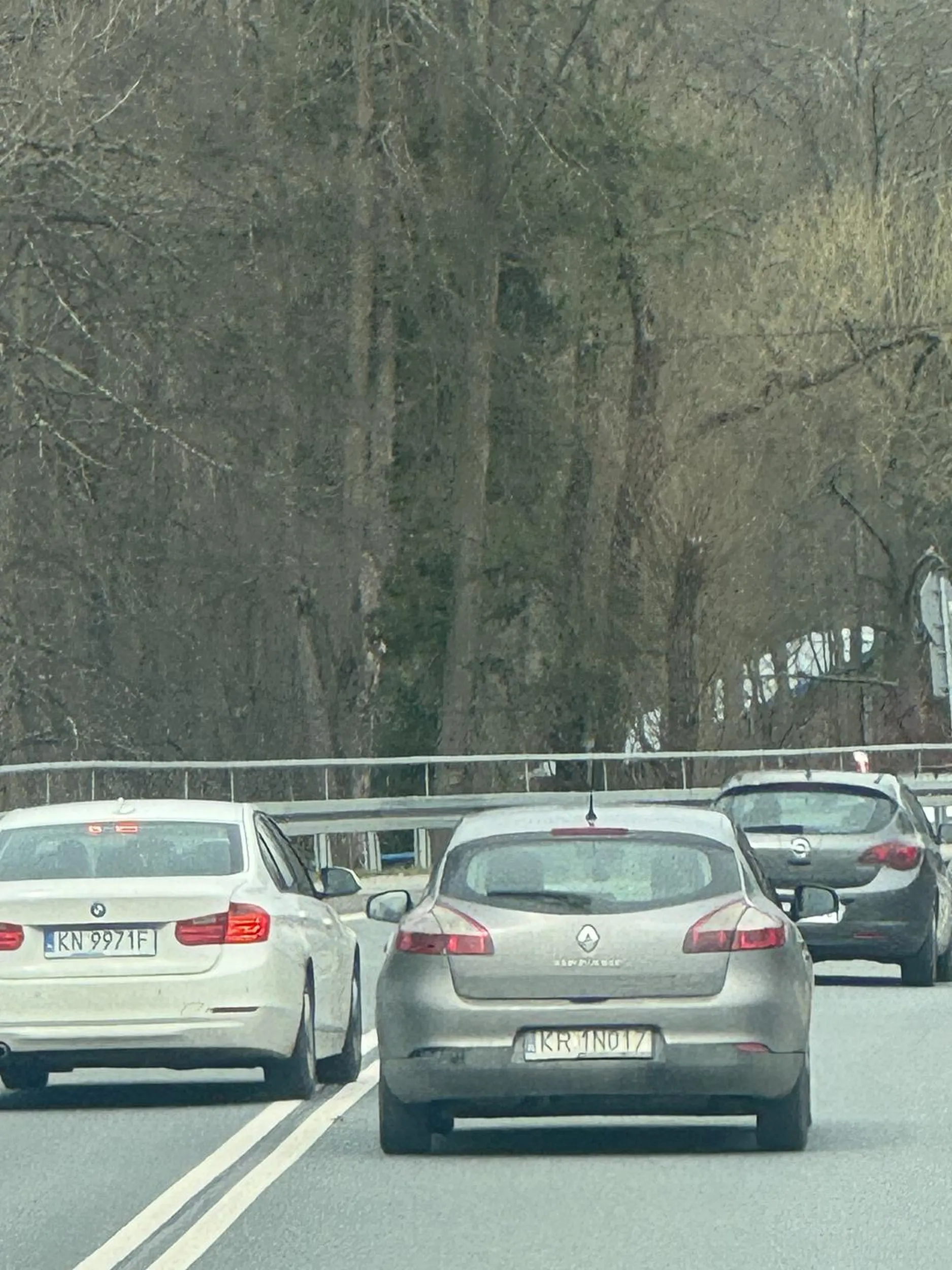 Odcinek Grywałd-Krośnica, wyprzedzanie cały czas podwójna linia ciągła, przejście dla pieszych. 10 minut jazdy ma tym samochodem tak wyglądało.