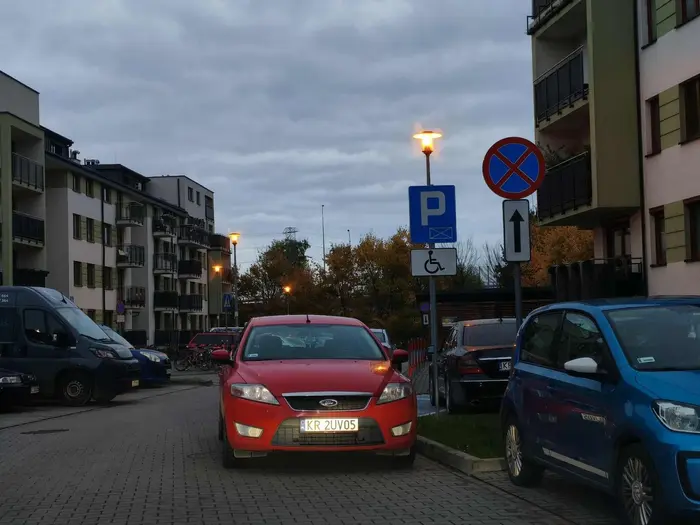 Kierowca który nie zna się na znakach :) Notorycznie parkuje na zakazie.
