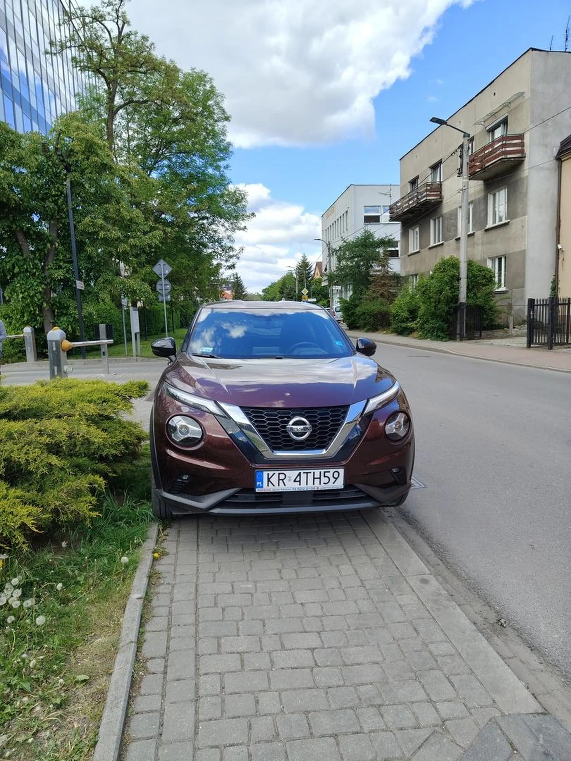 Cały chodnik należy do niego.