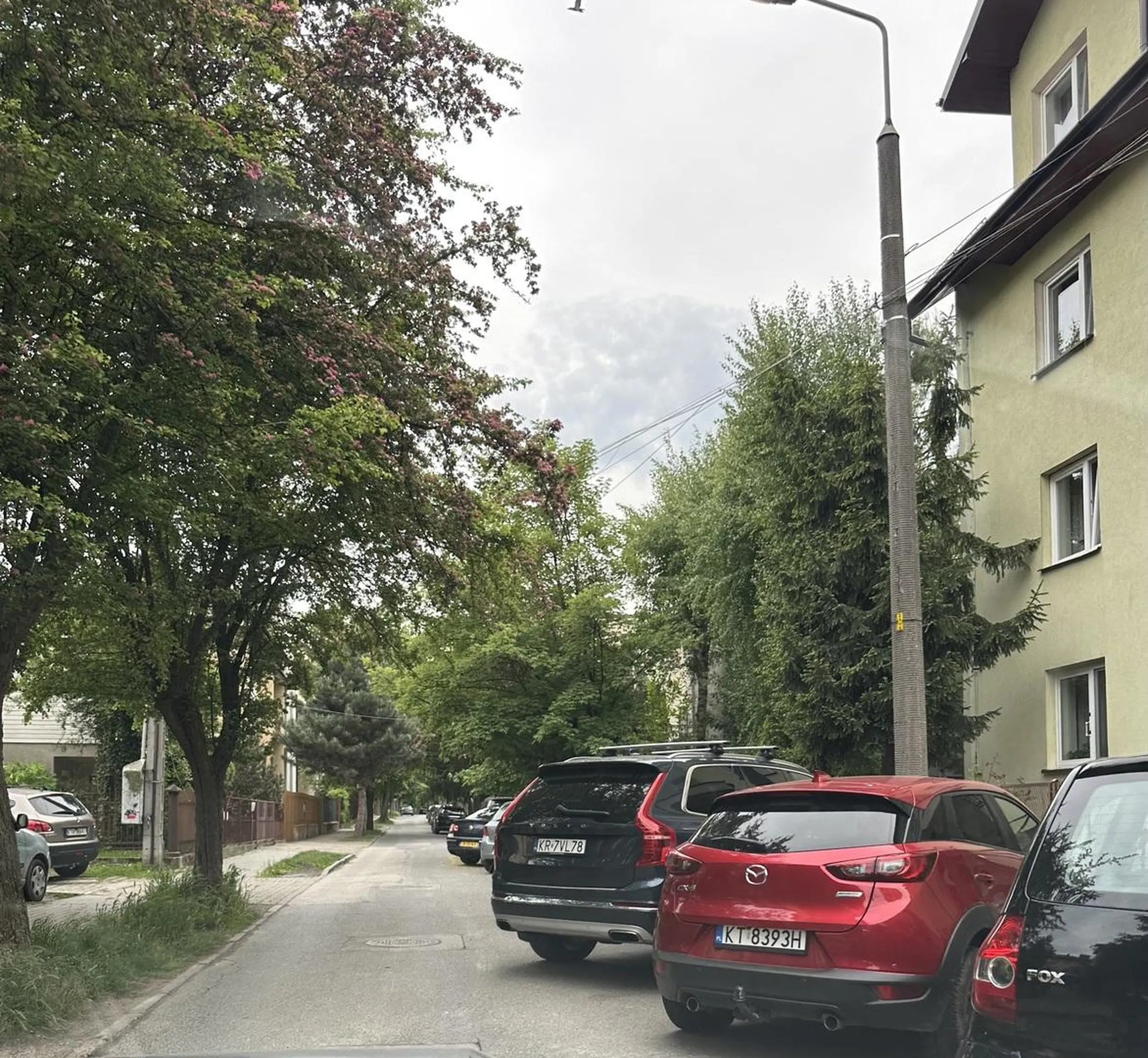 Naucz się bucu z Volvo parkować a nie wystajesz 1,5 m na ulicę i muszę po krawężnikach jeździć