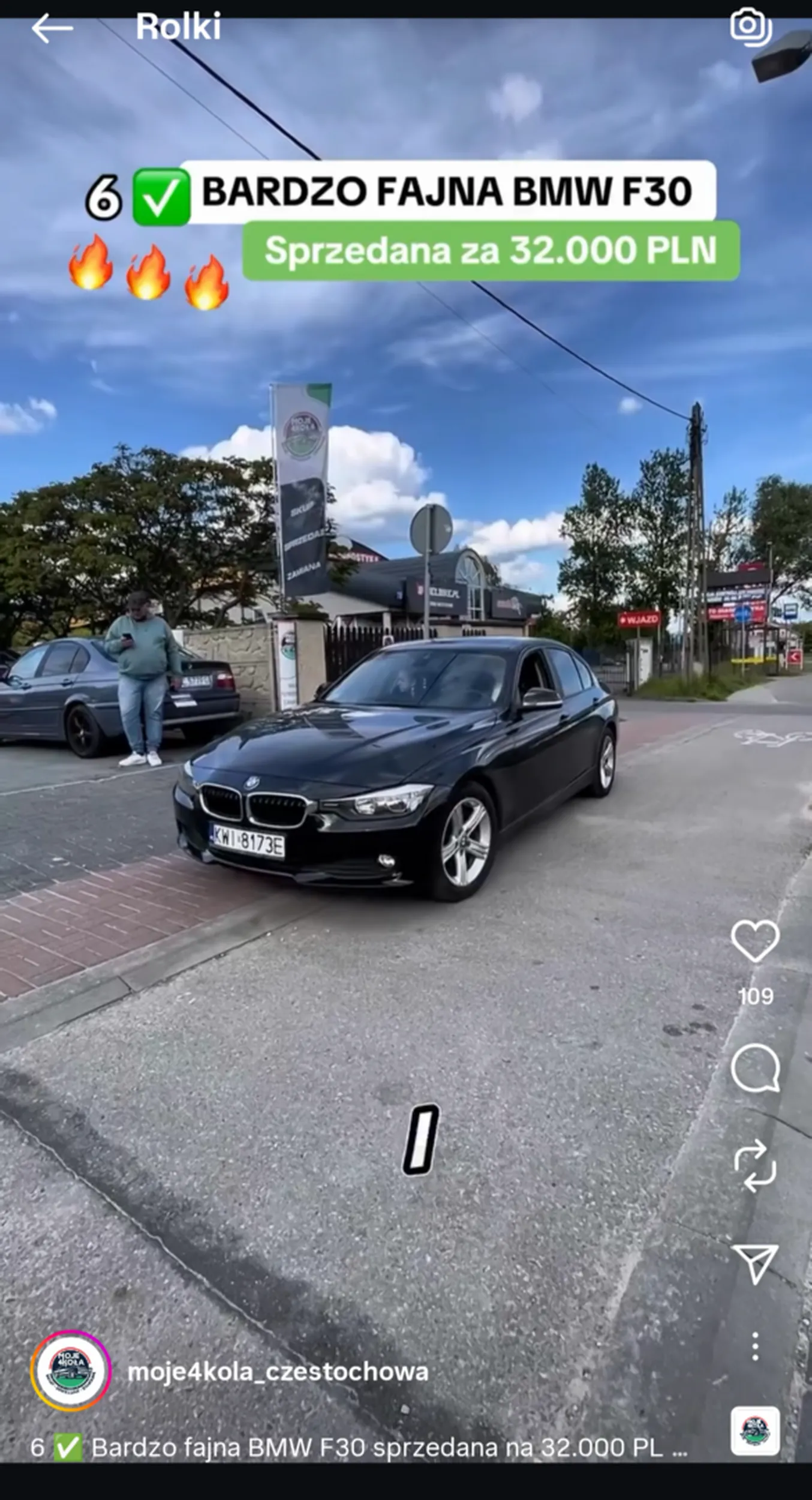 Zrobił sobie plac manewrowy z chodnika i drogi dla rowerów.