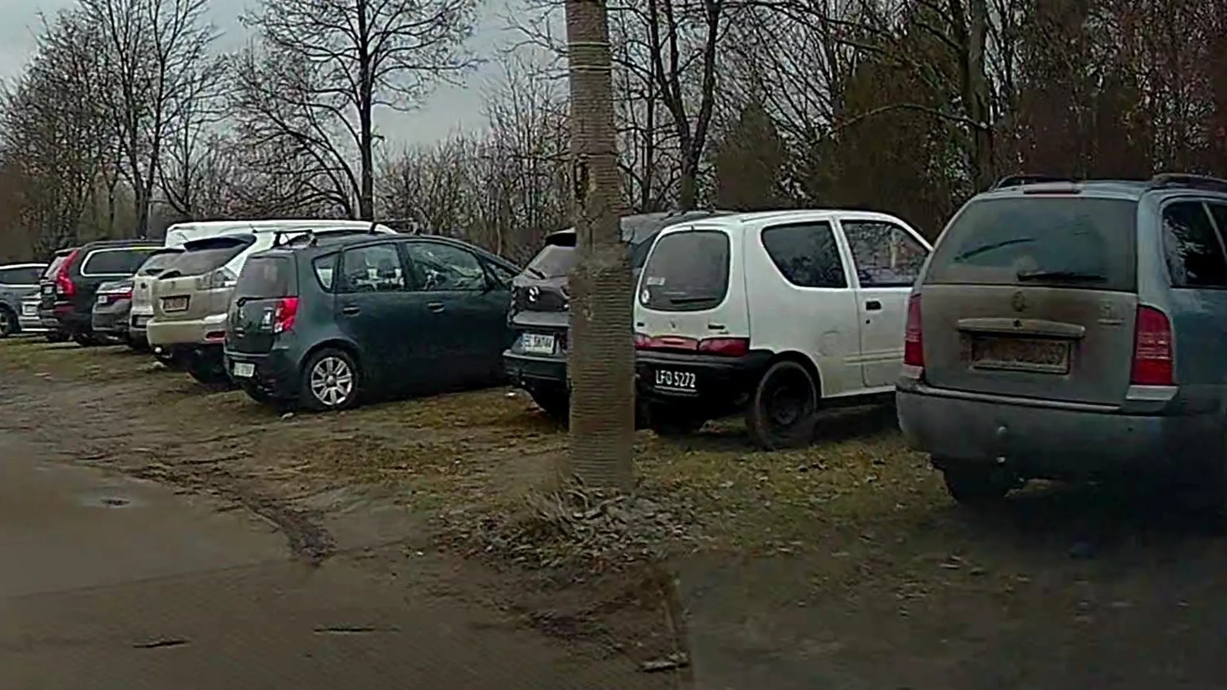 Rozjeżdża trawniki w Łodzi