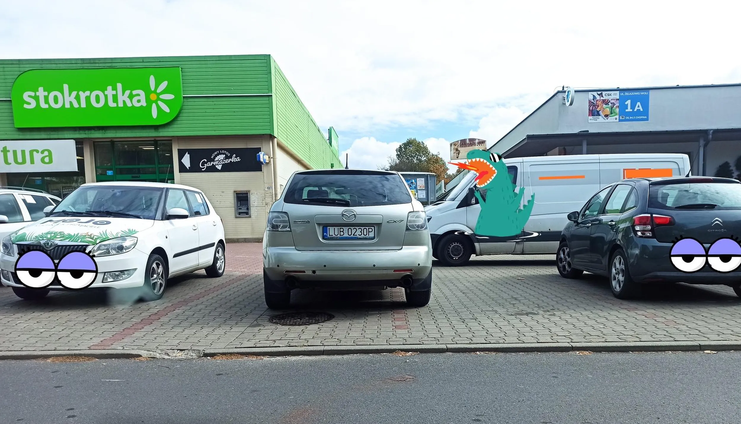 Paniusia zajmuje 2 miejsca i idzie na zakupy , a to że Ty nie masz gdzie zaparkować to Twój problem nie jej.