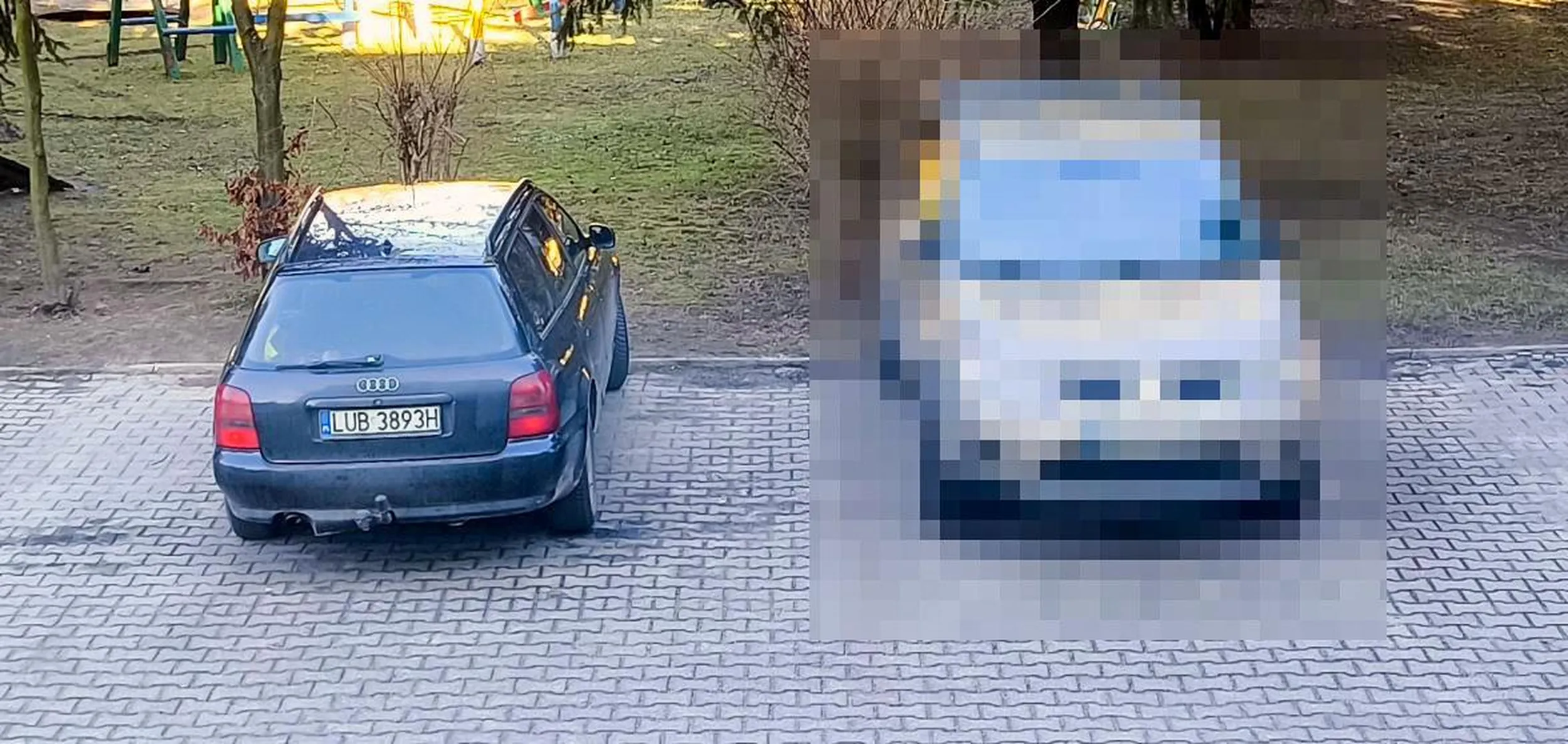 leniuszku przecież mogłeś się do niego trochę przysunąć wtedy byś zajął jedno miejsce parkingowe