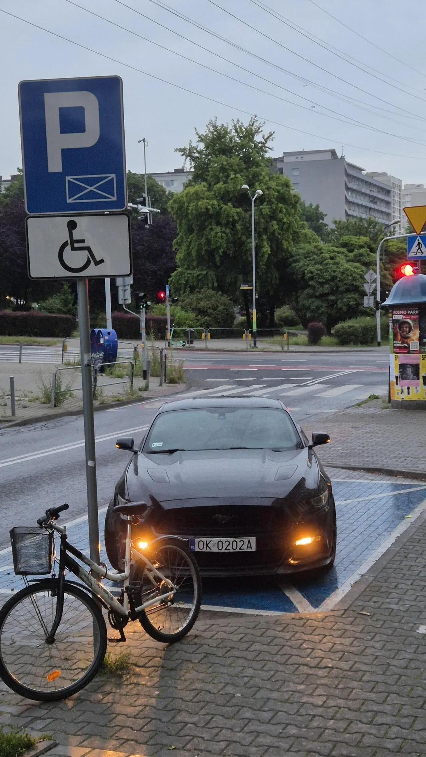 Inwalida umysłowy musiał stanąć na jednym miejscu dla niepełnosprawnych w okolicy.
