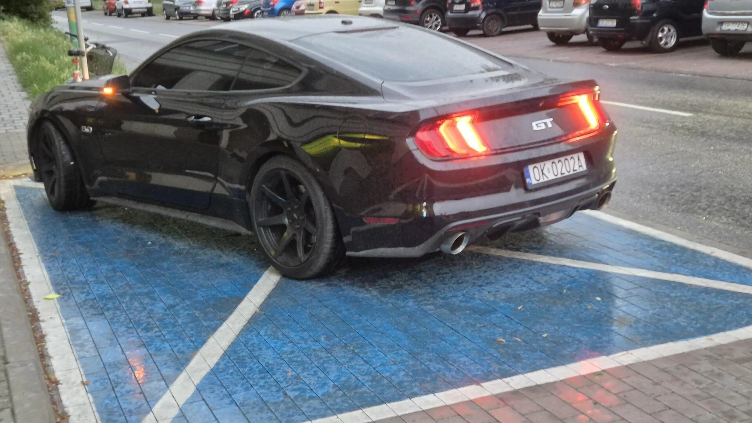 Inwalida umysłowy musiał stanąć na jednym miejscu dla niepełnosprawnych w okolicy.